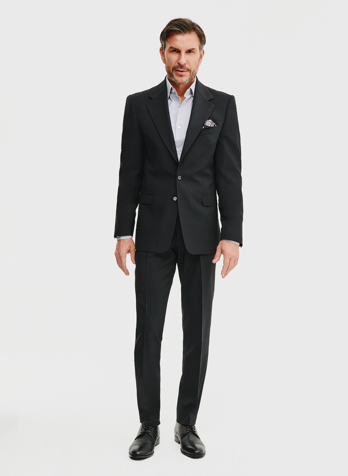 Gładka koszula męska w kolorze szarym - Pako Lorente