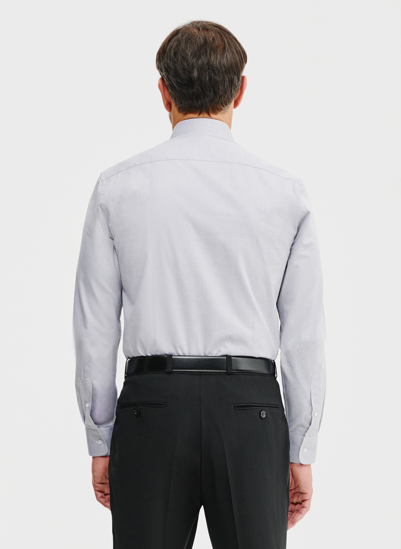 Gładka koszula męska w kolorze szarym - Pako Lorente