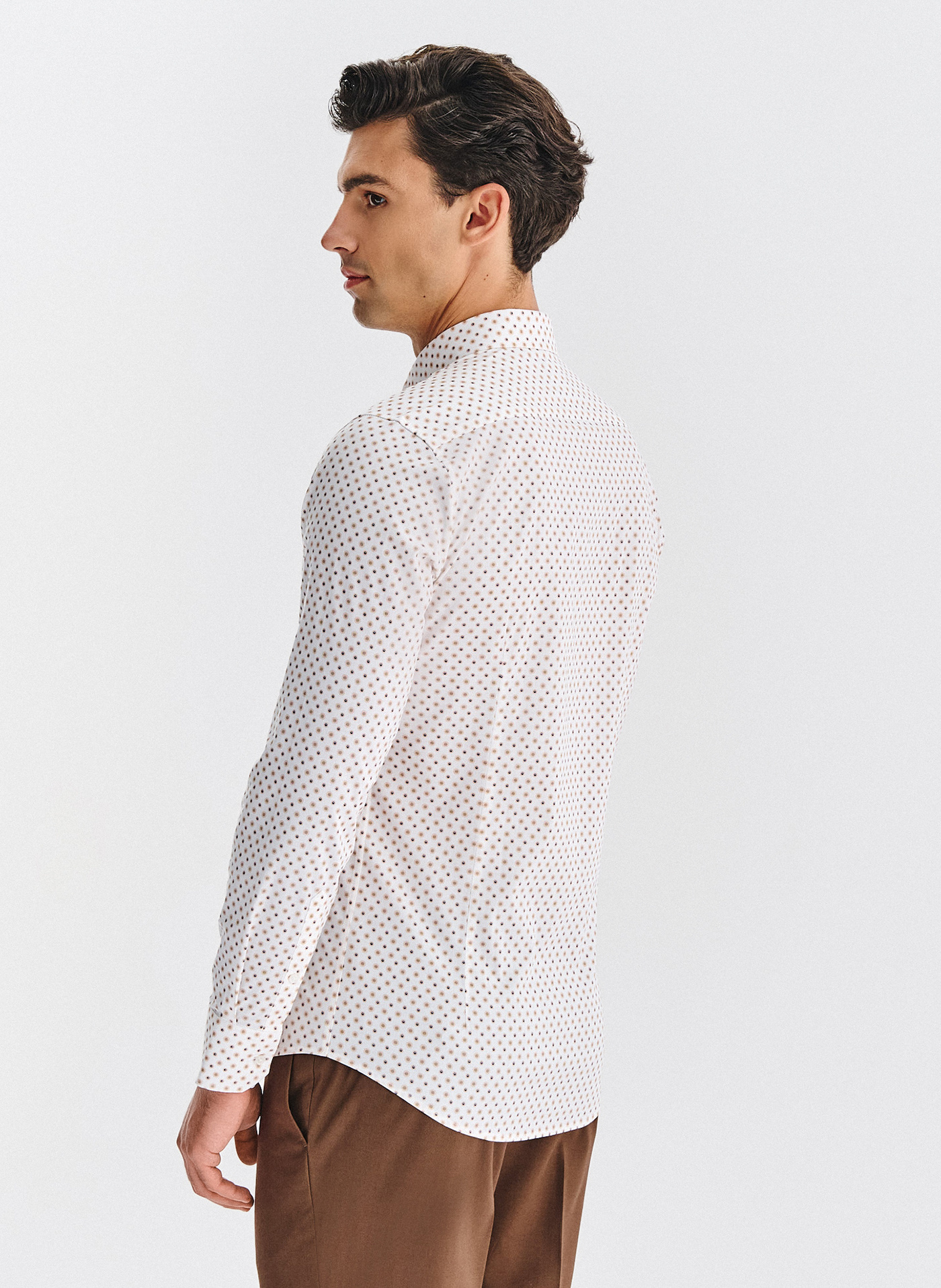 Biała koszula w kwiatowy print - Pako Lorente