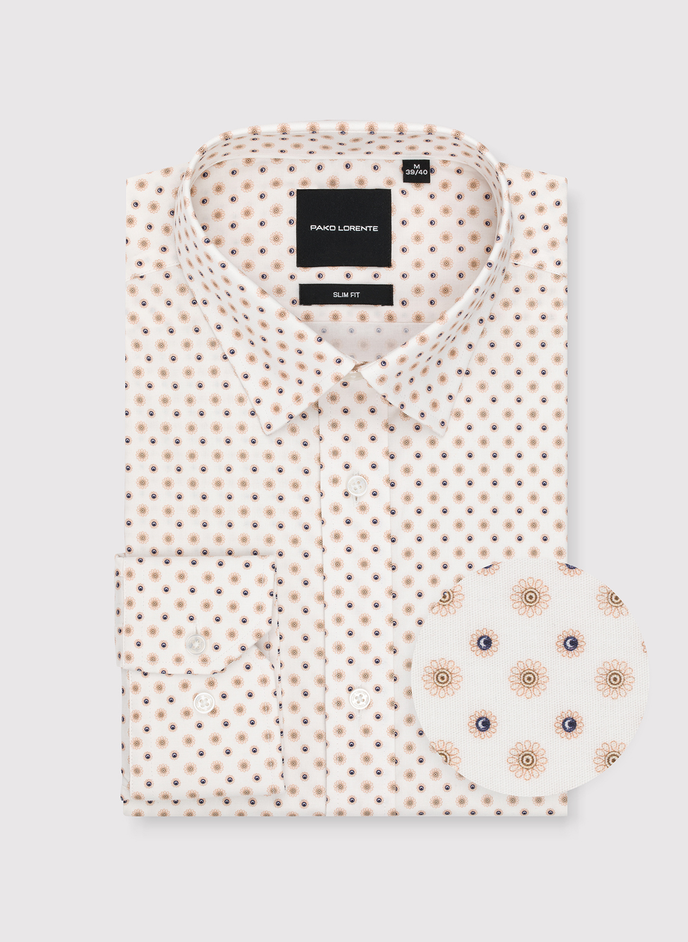 Biała koszula w kwiatowy print - Pako Lorente