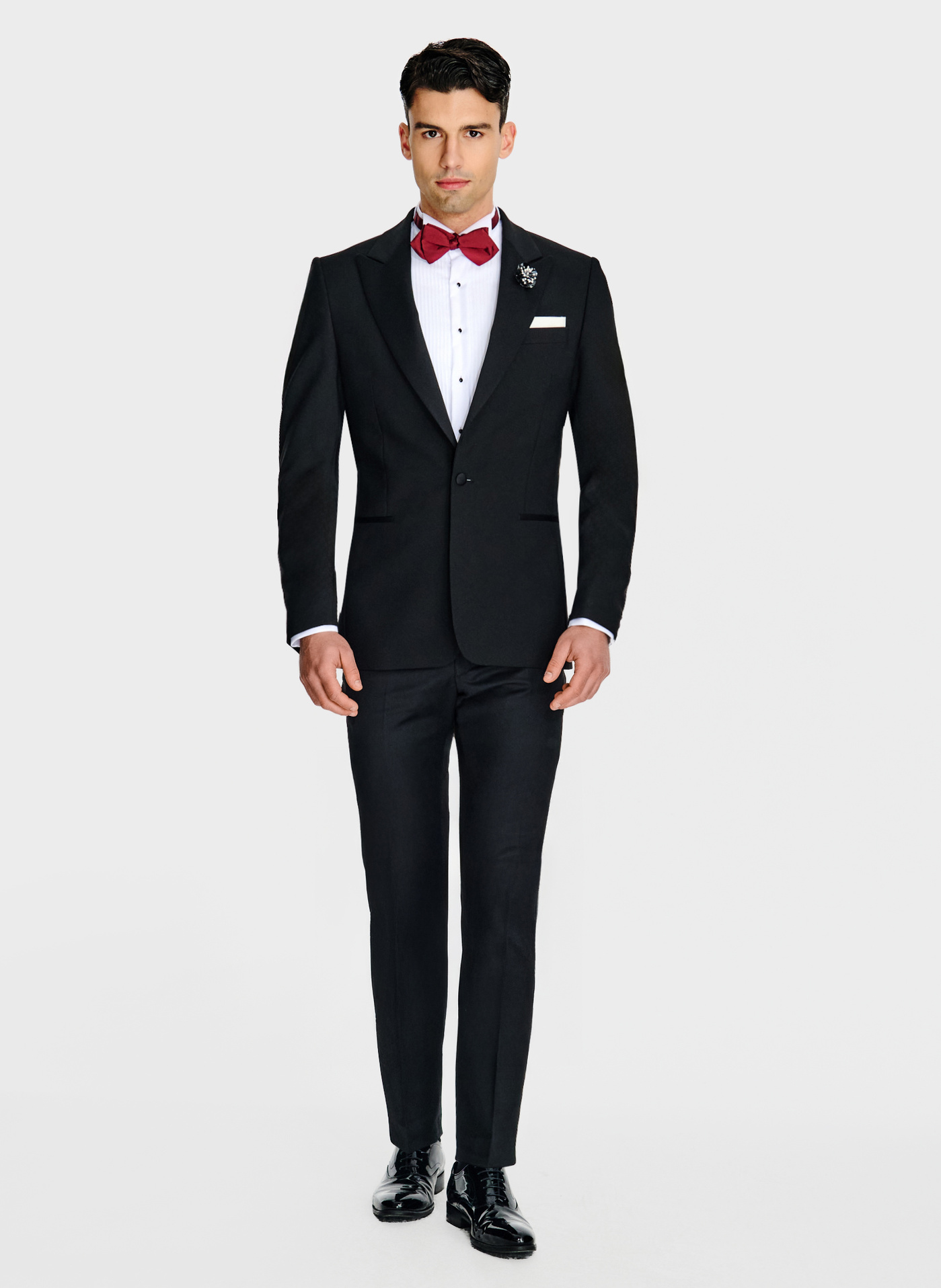 PAKO LORENTE - Wełniana jednorzędowa marynarka smokingowa - Pako Lorente