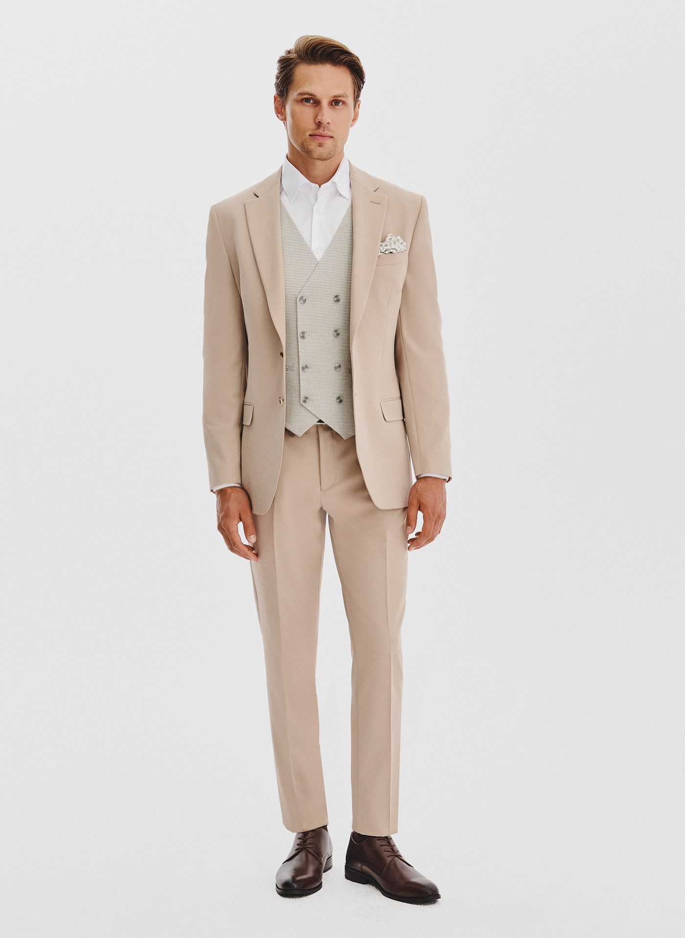 Beżowa marynarka męska - Pako Lorente