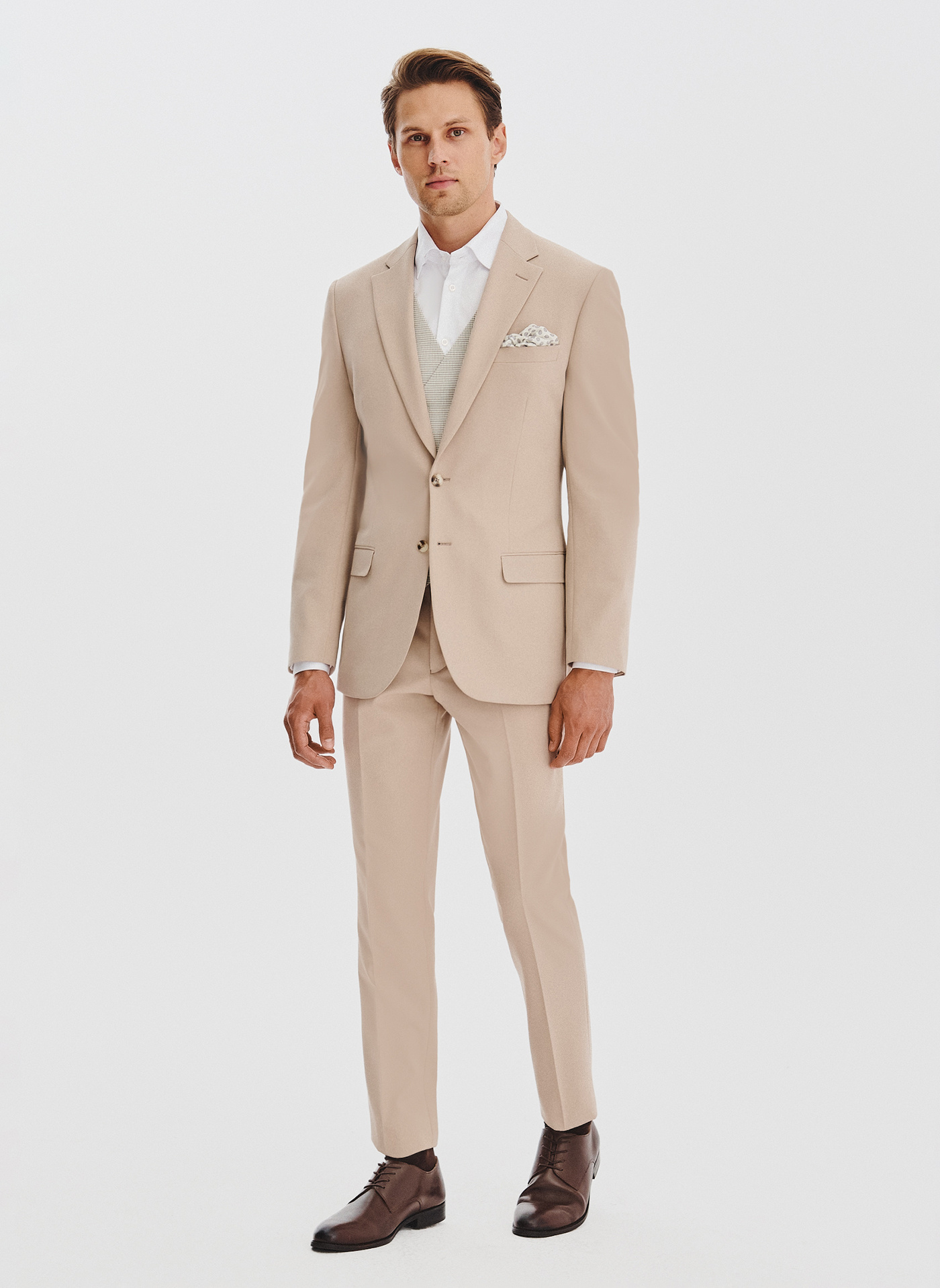 Beżowa marynarka męska - Pako Lorente