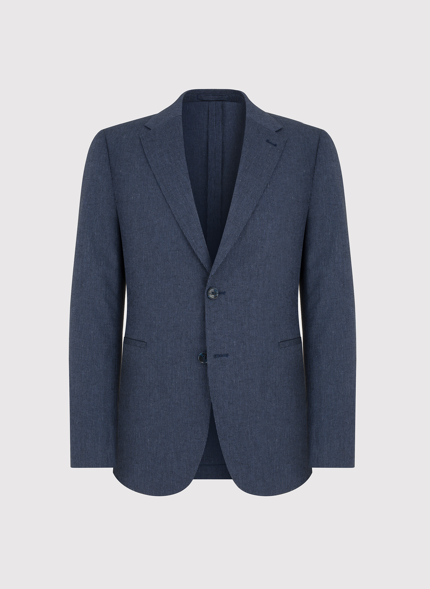 PAKO LORENTE - Granatowa marynarka w prążek z lnem - Pako Lorente