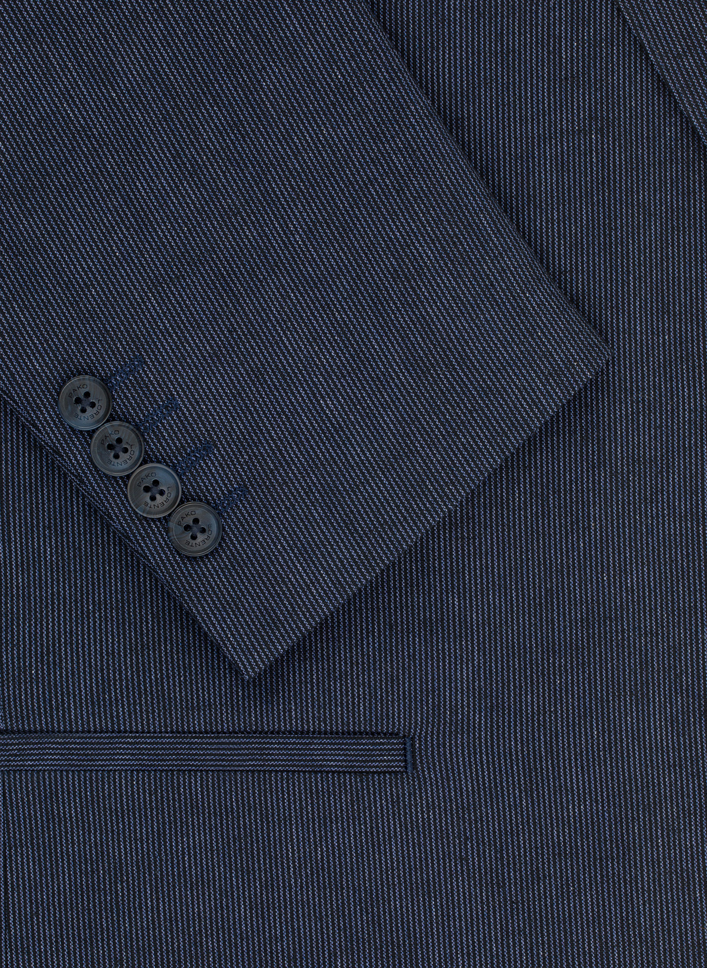 PAKO LORENTE - Granatowa marynarka w prążek z lnem - Pako Lorente