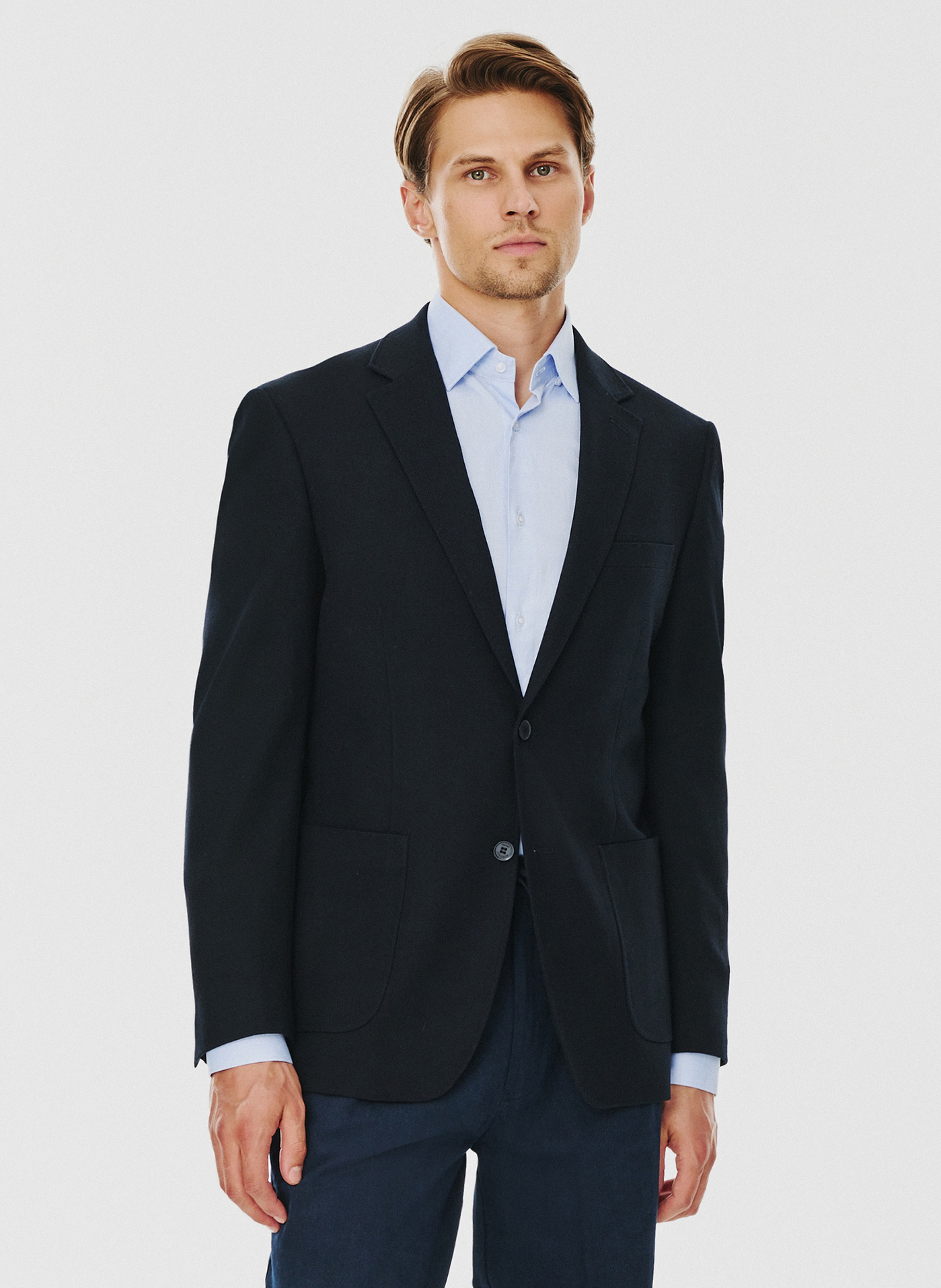 Casualowa marynarka męska w kolorze granatowym - Pako Lorente