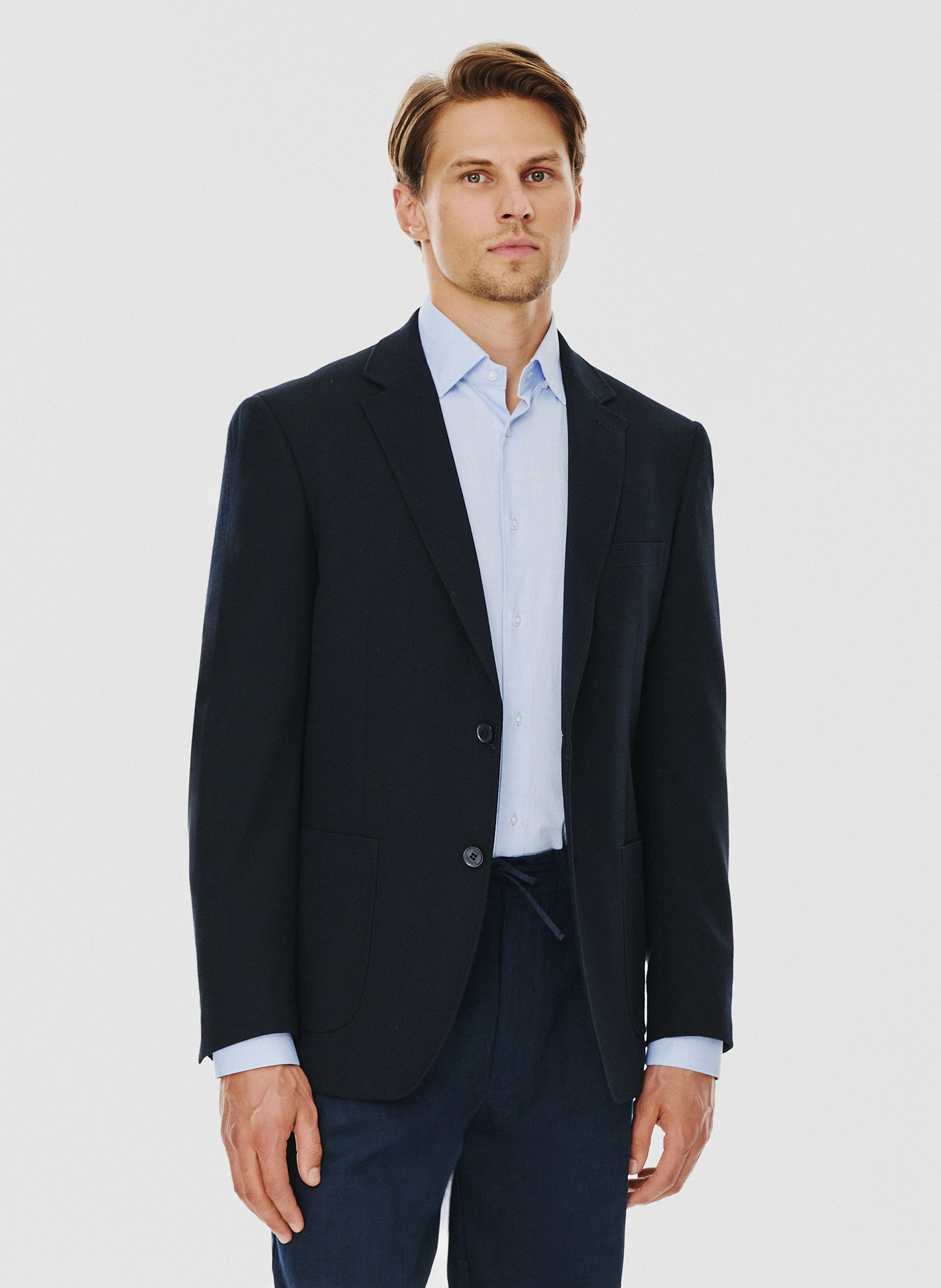 Casualowa marynarka męska w kolorze granatowym - Pako Lorente