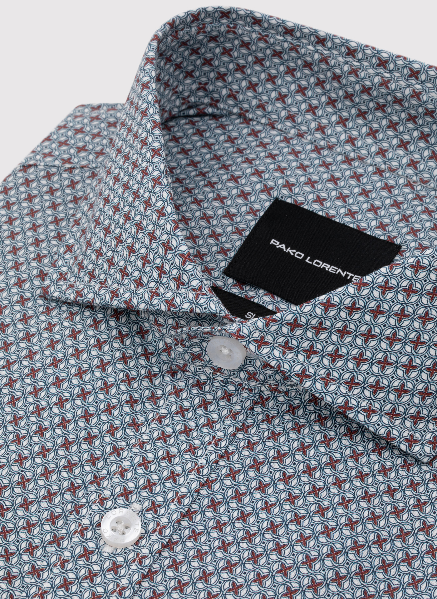 PAKO LORENTE - Koszula męska we wzór geometryczny - Pako Lorente
