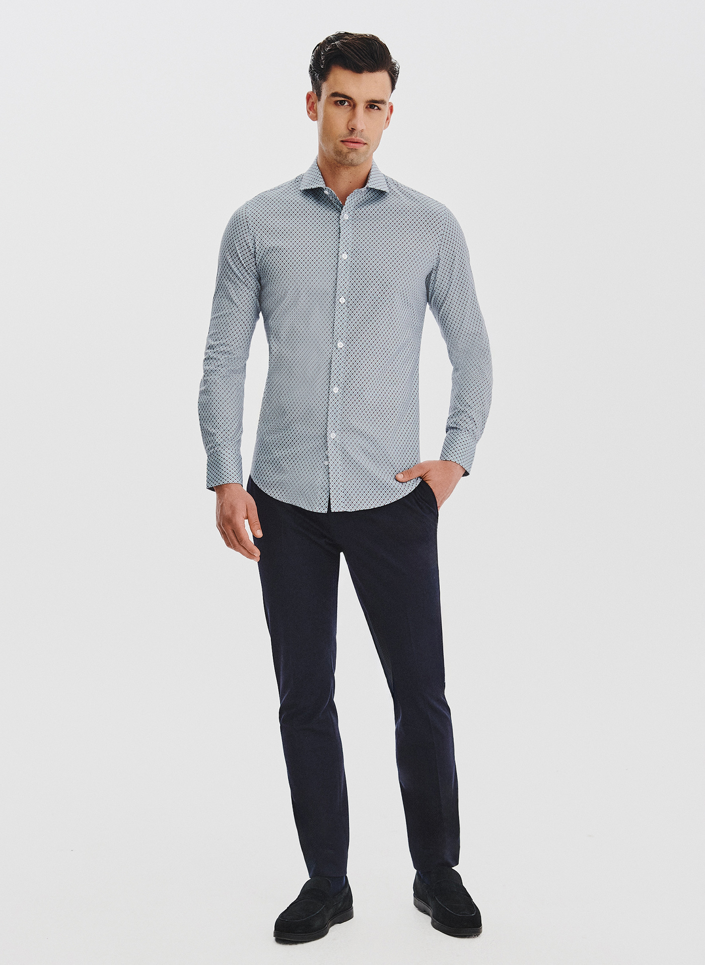 PAKO LORENTE - Koszula męska we wzór geometryczny - Pako Lorente