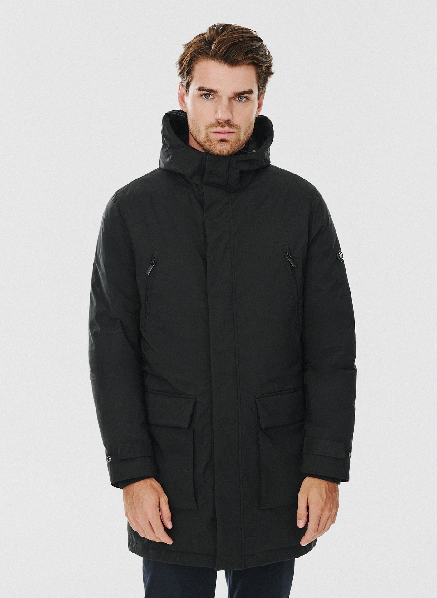 Czarna kurtka męska wypełniona puchem - Pako Lorente