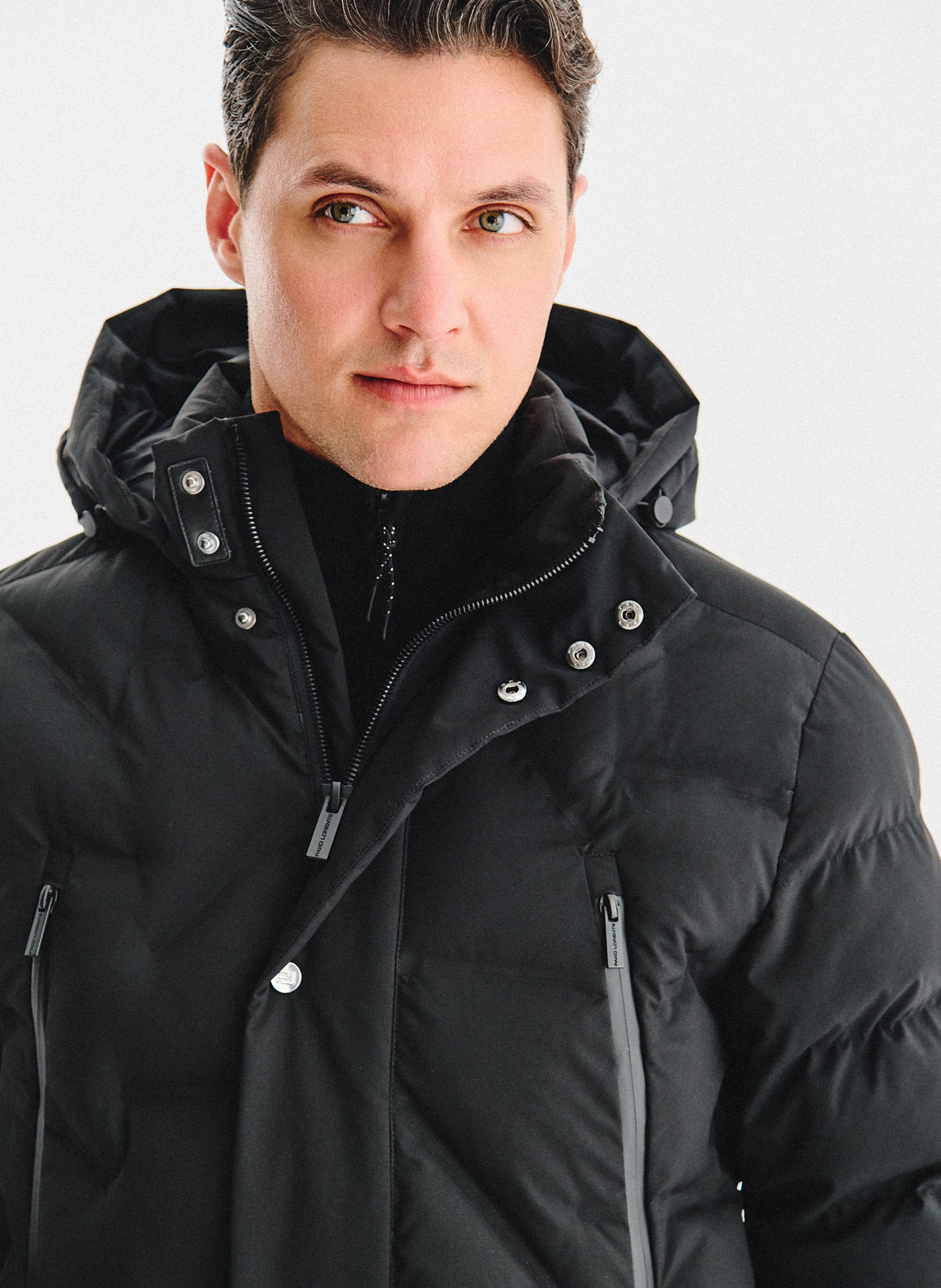 Czarna kurtka męska na zimę - Pako Lorente