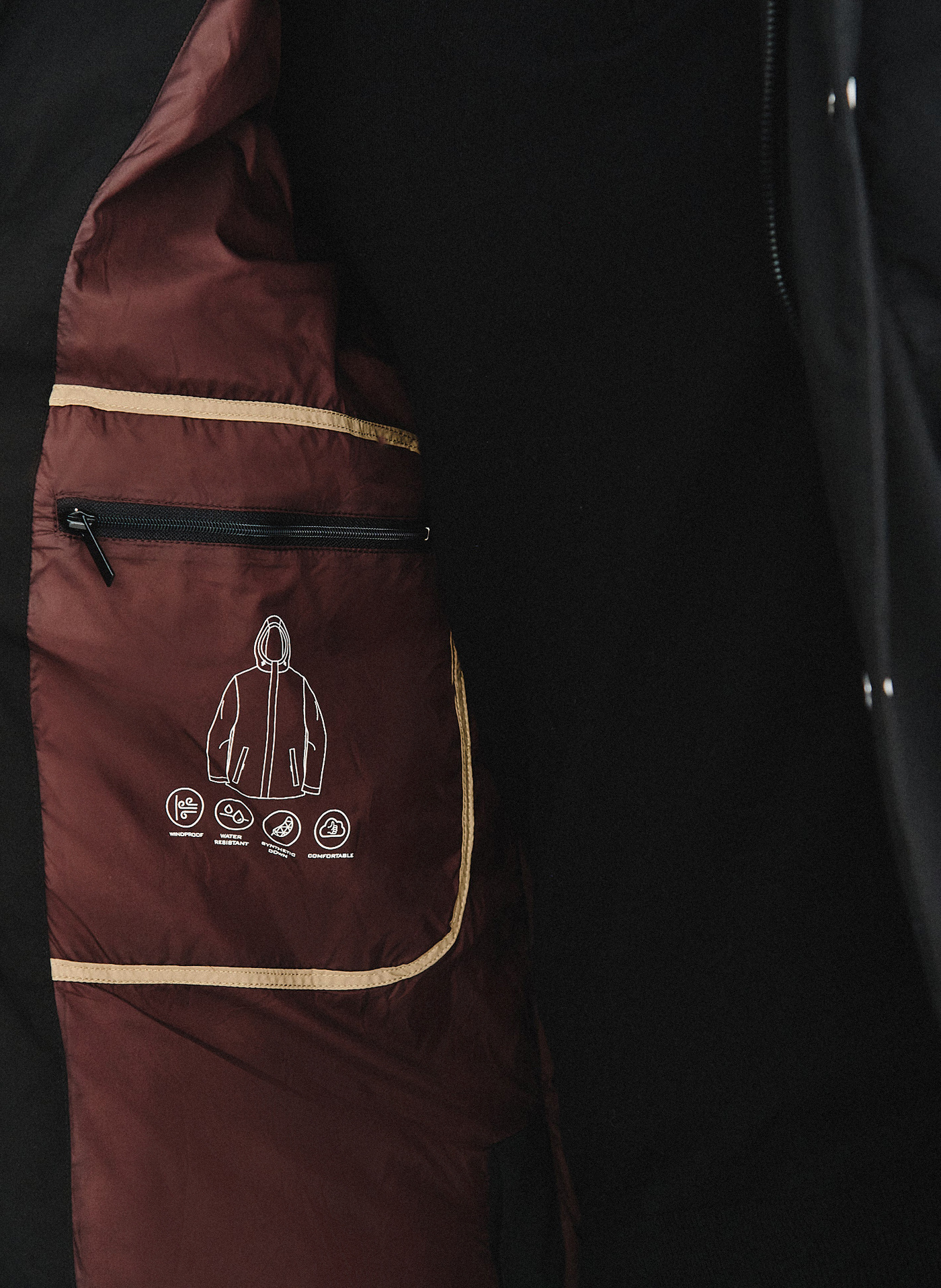 Czarna kurtka męska na zimę - Pako Lorente