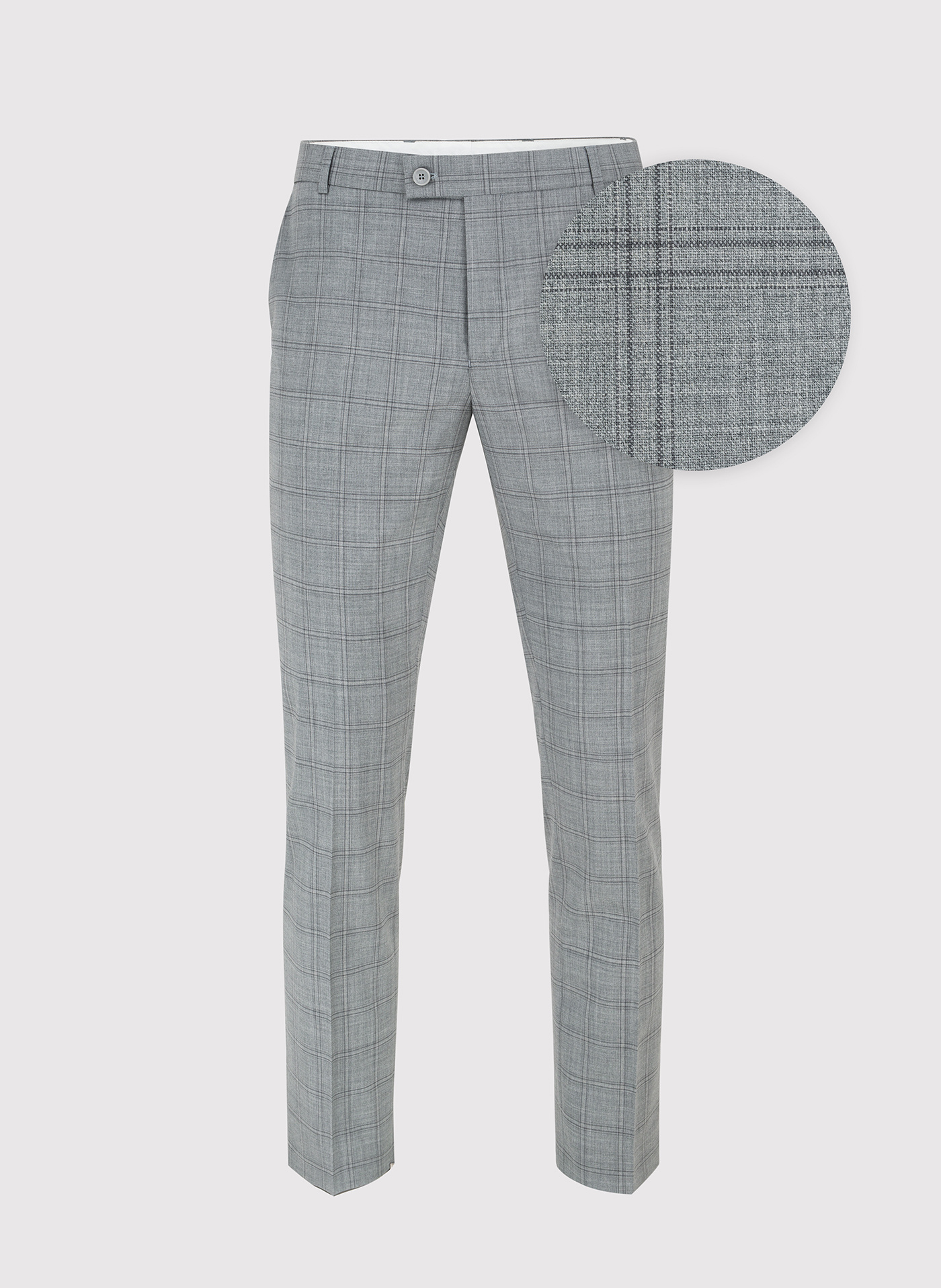 Szare spodnie garniturowe w kratę - Pako Lorente