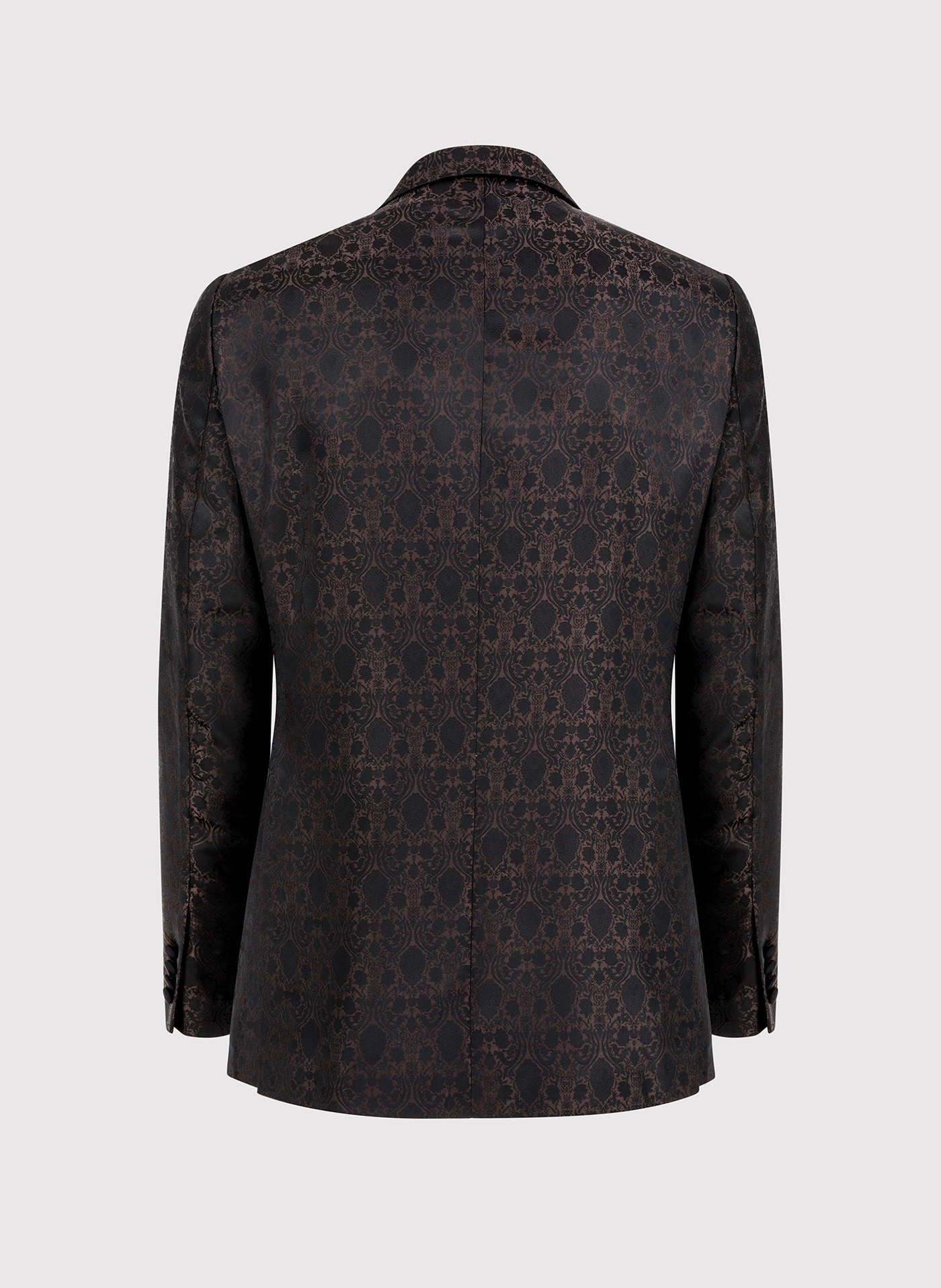 Brązowa żakardowa marynarka smokingowa - Pako Lorente