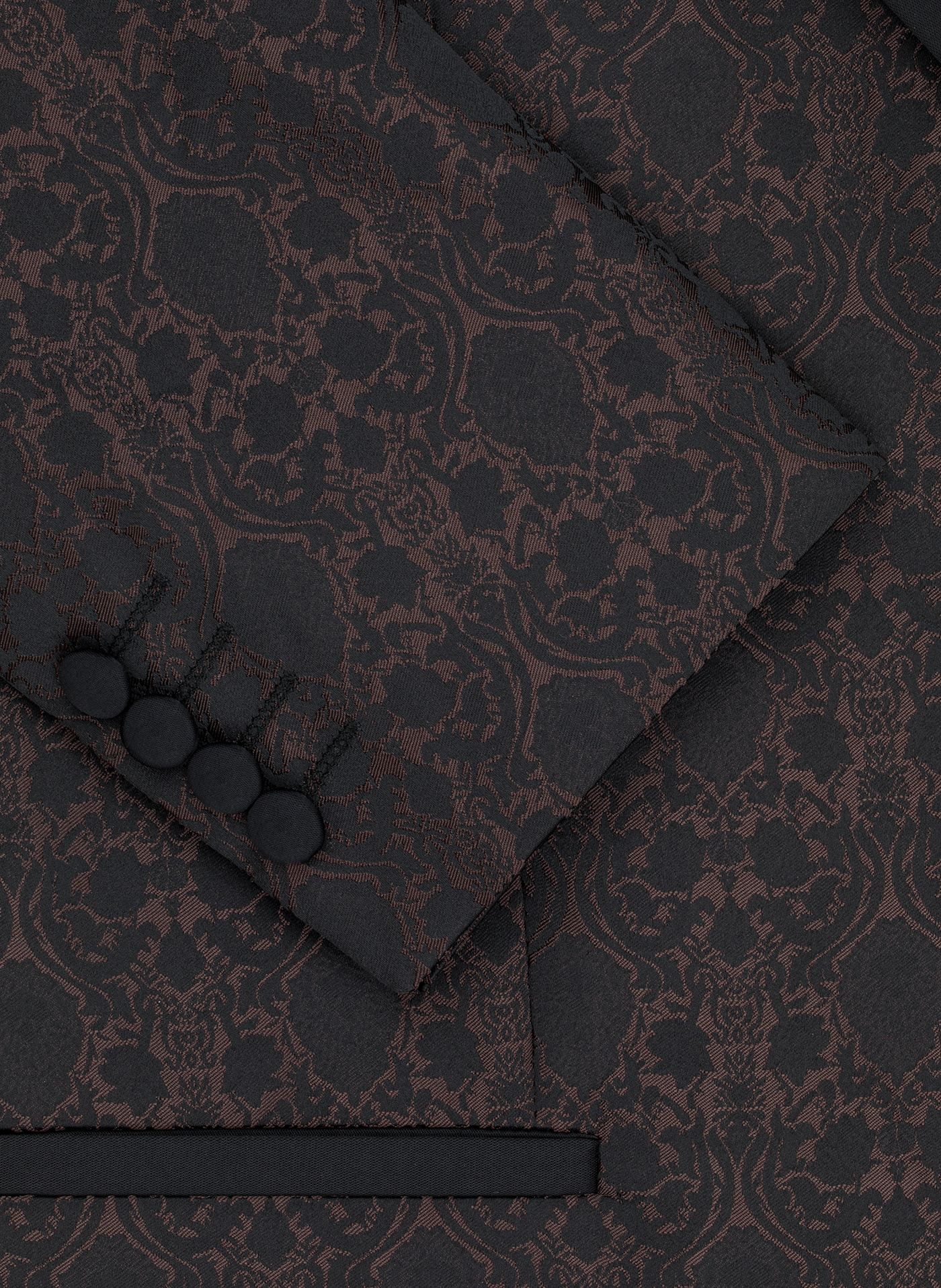 Brązowa żakardowa marynarka smokingowa - Pako Lorente