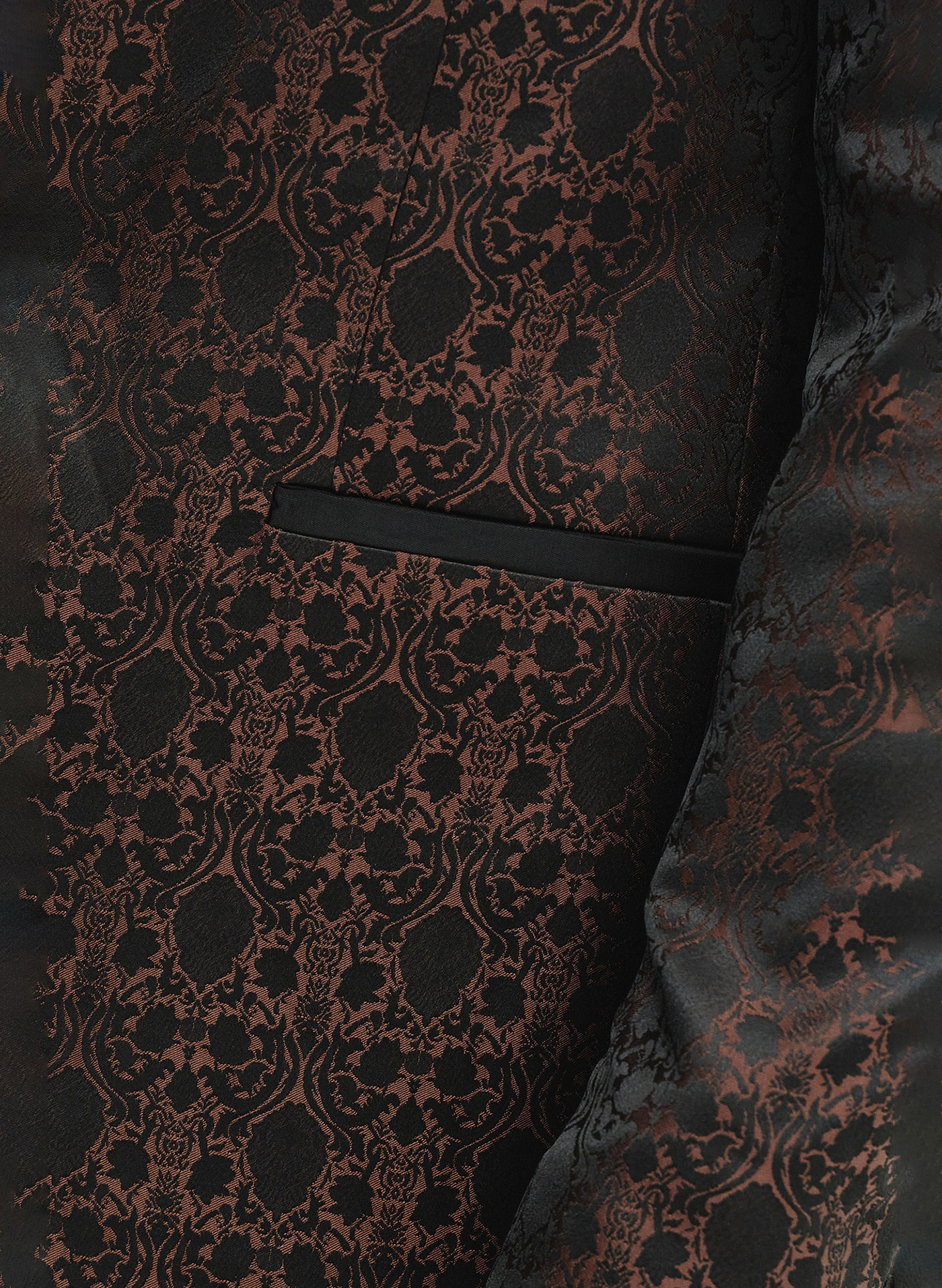 Brązowa żakardowa marynarka smokingowa - Pako Lorente