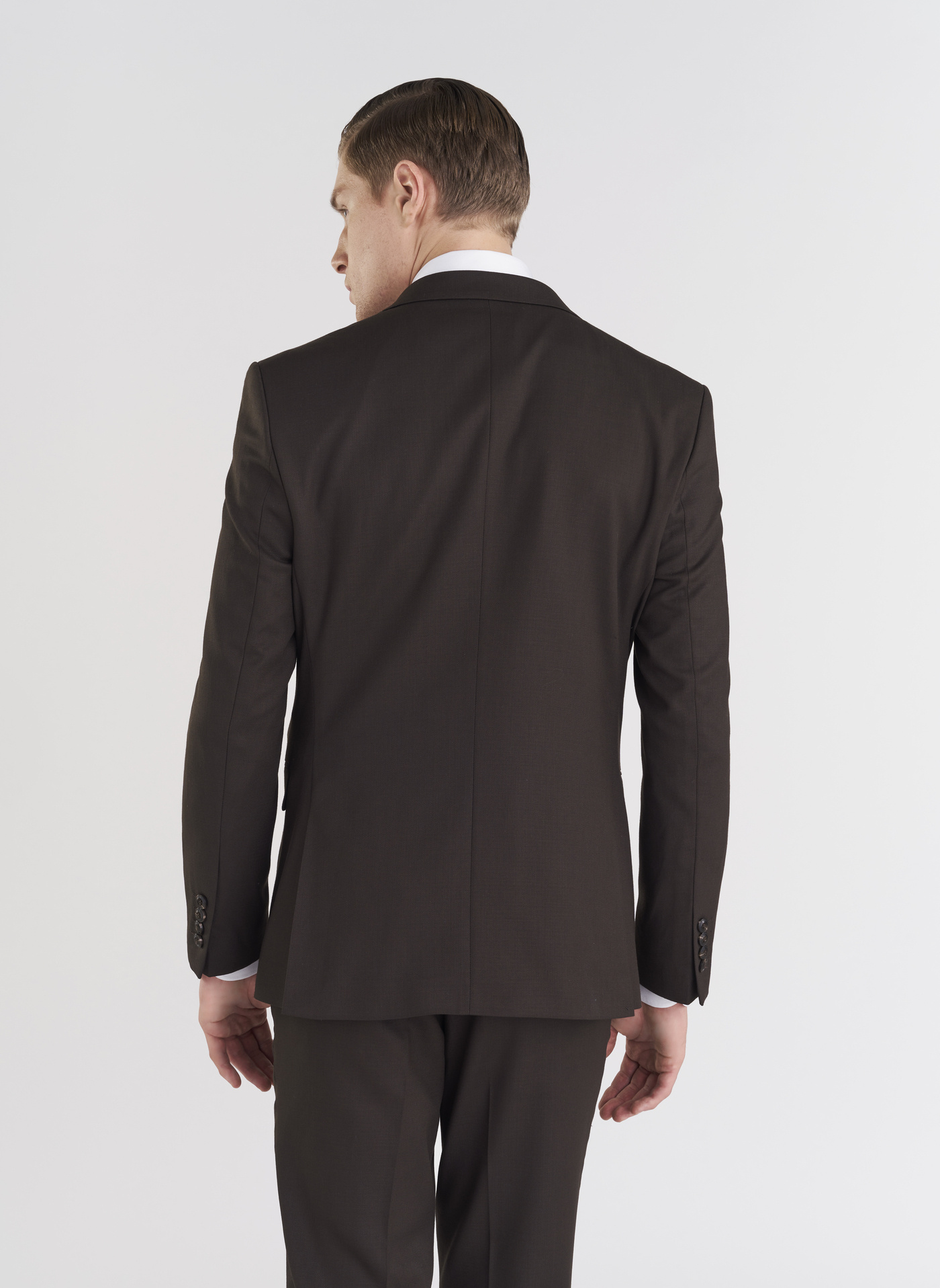 Brązowa jednorzędowa marynarka męska - Pako Lorente