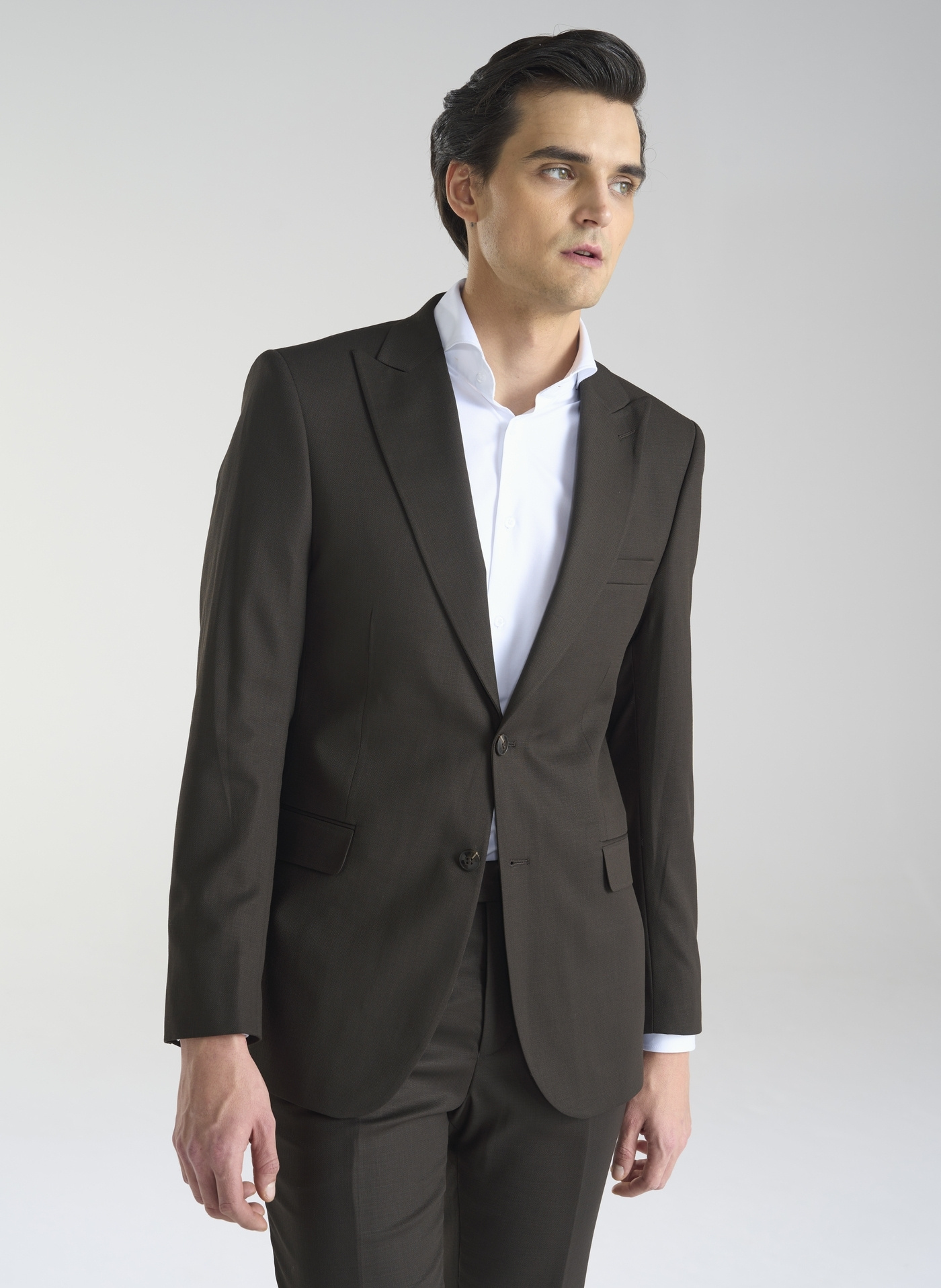 Brązowa jednorzędowa marynarka męska - Pako Lorente