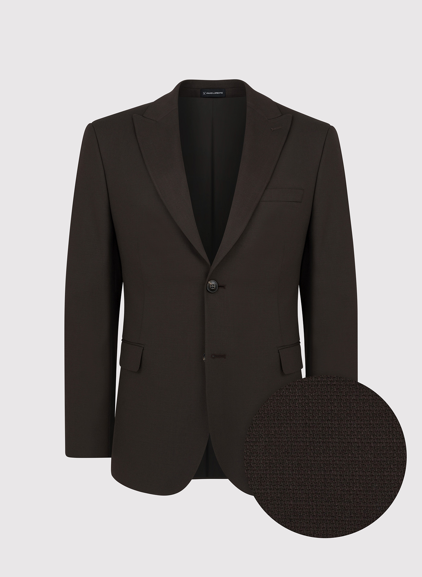 Brązowa jednorzędowa marynarka męska - Pako Lorente