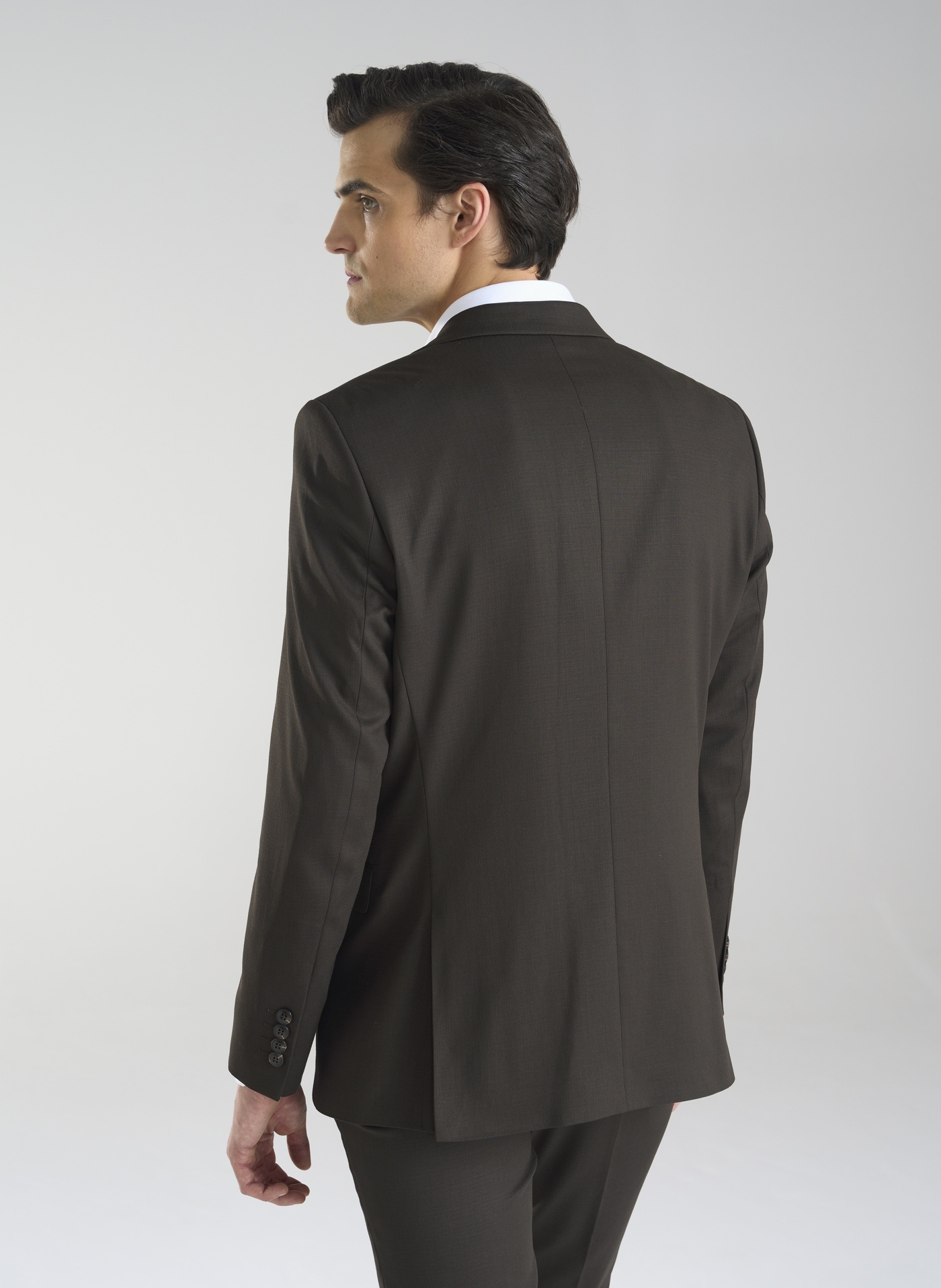 Brązowa jednorzędowa marynarka męska - Pako Lorente