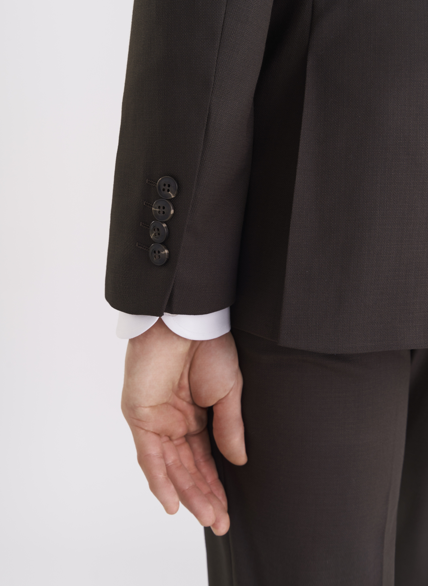 Brązowa jednorzędowa marynarka męska - Pako Lorente