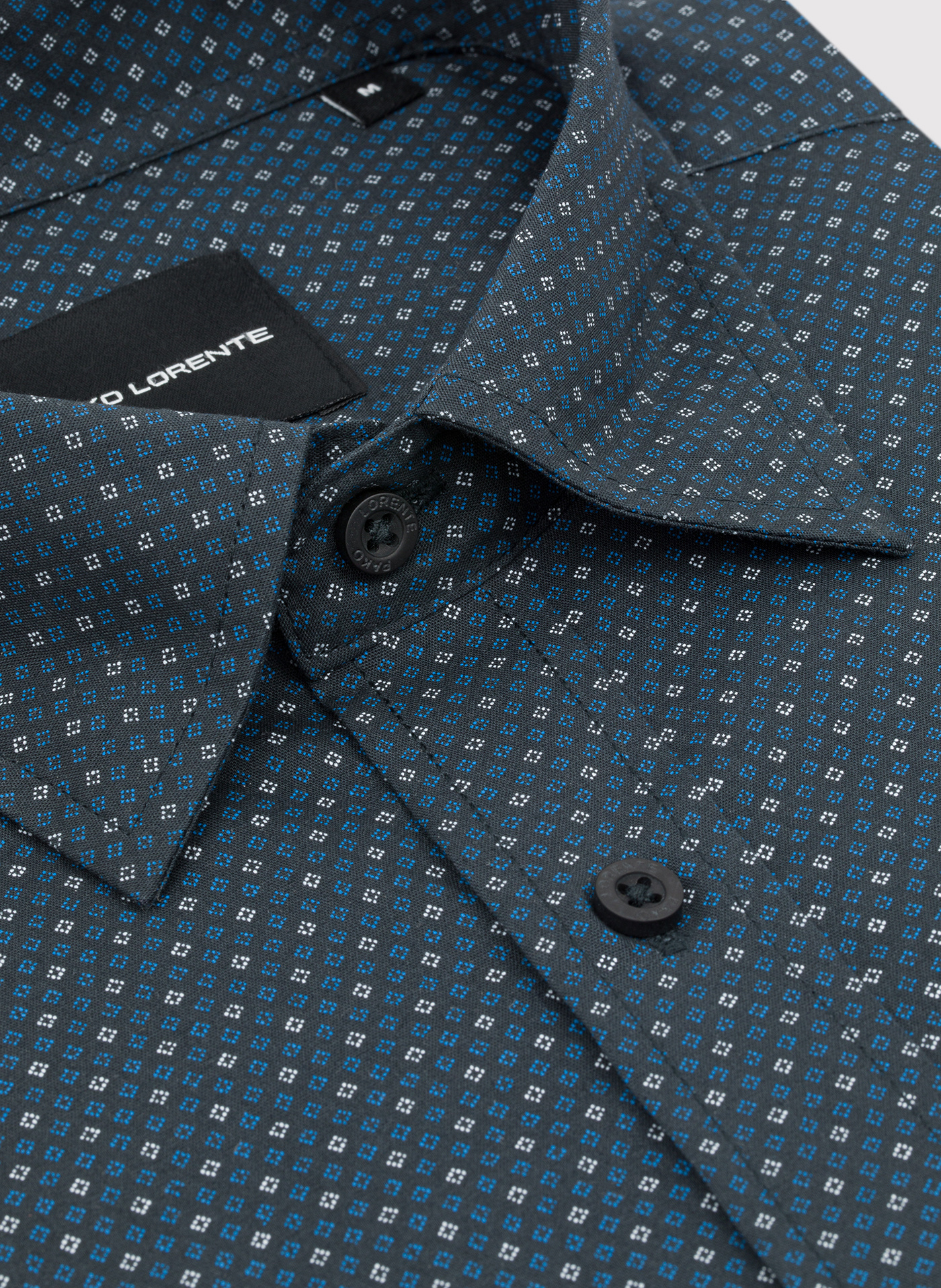 PAKO LORENTE - Czarna koszula męska wzór geometryczny - Pako Lorente