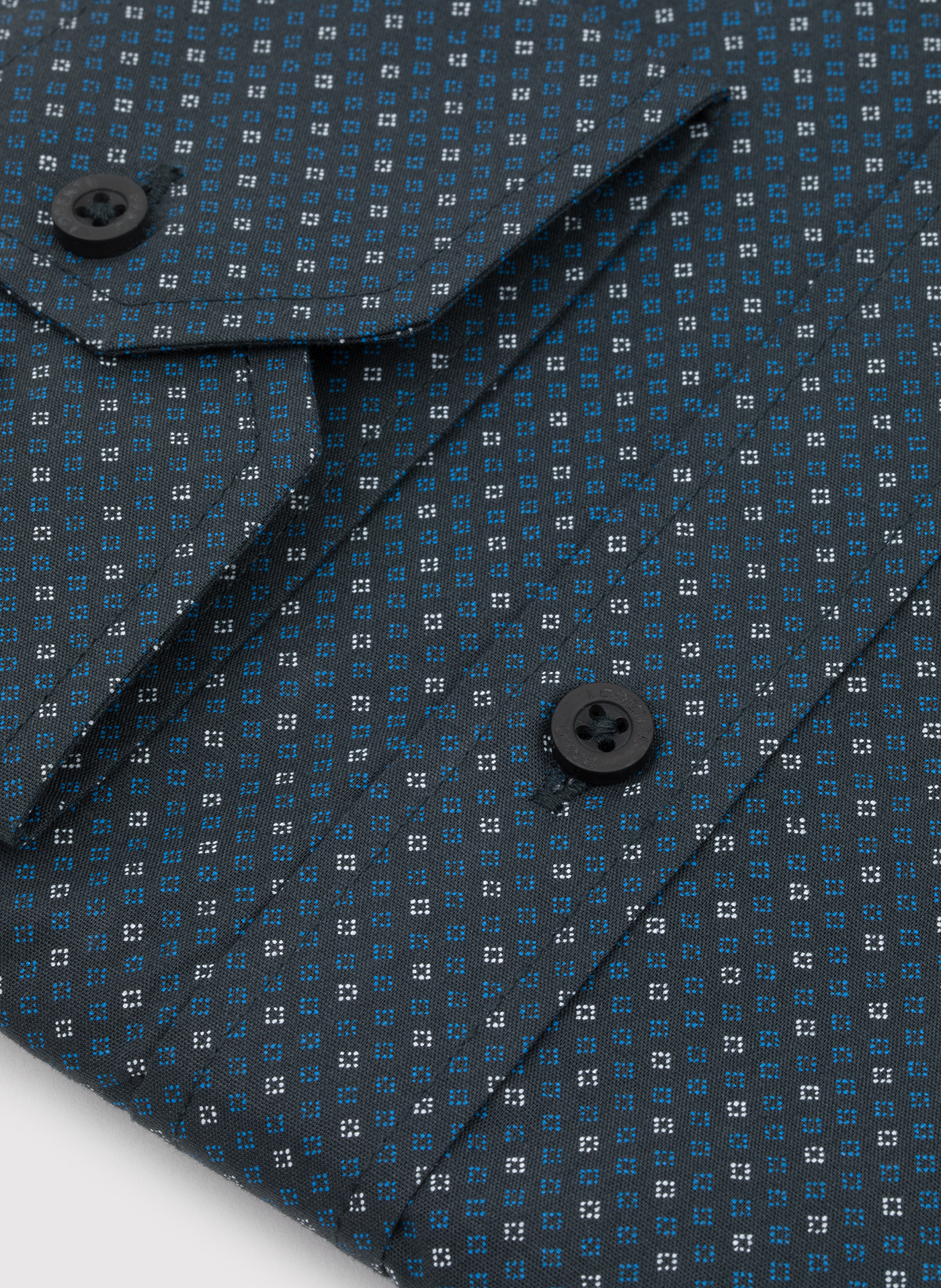 PAKO LORENTE - Czarna koszula męska wzór geometryczny - Pako Lorente