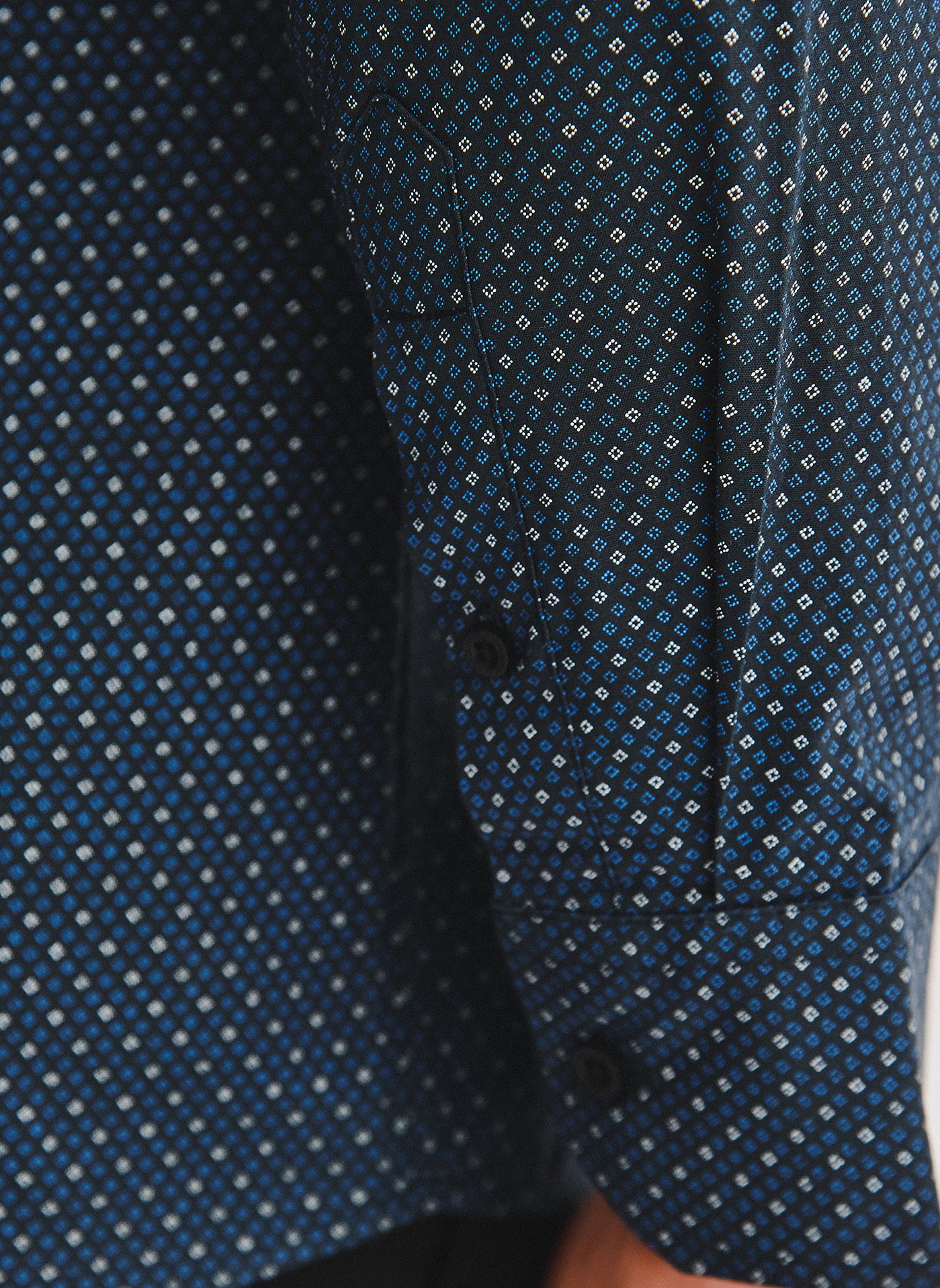 PAKO LORENTE - Czarna koszula męska wzór geometryczny - Pako Lorente