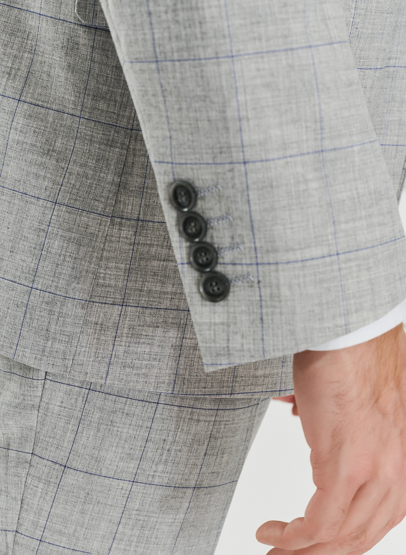 Szara marynarka w niebieską kratę - Pako Lorente