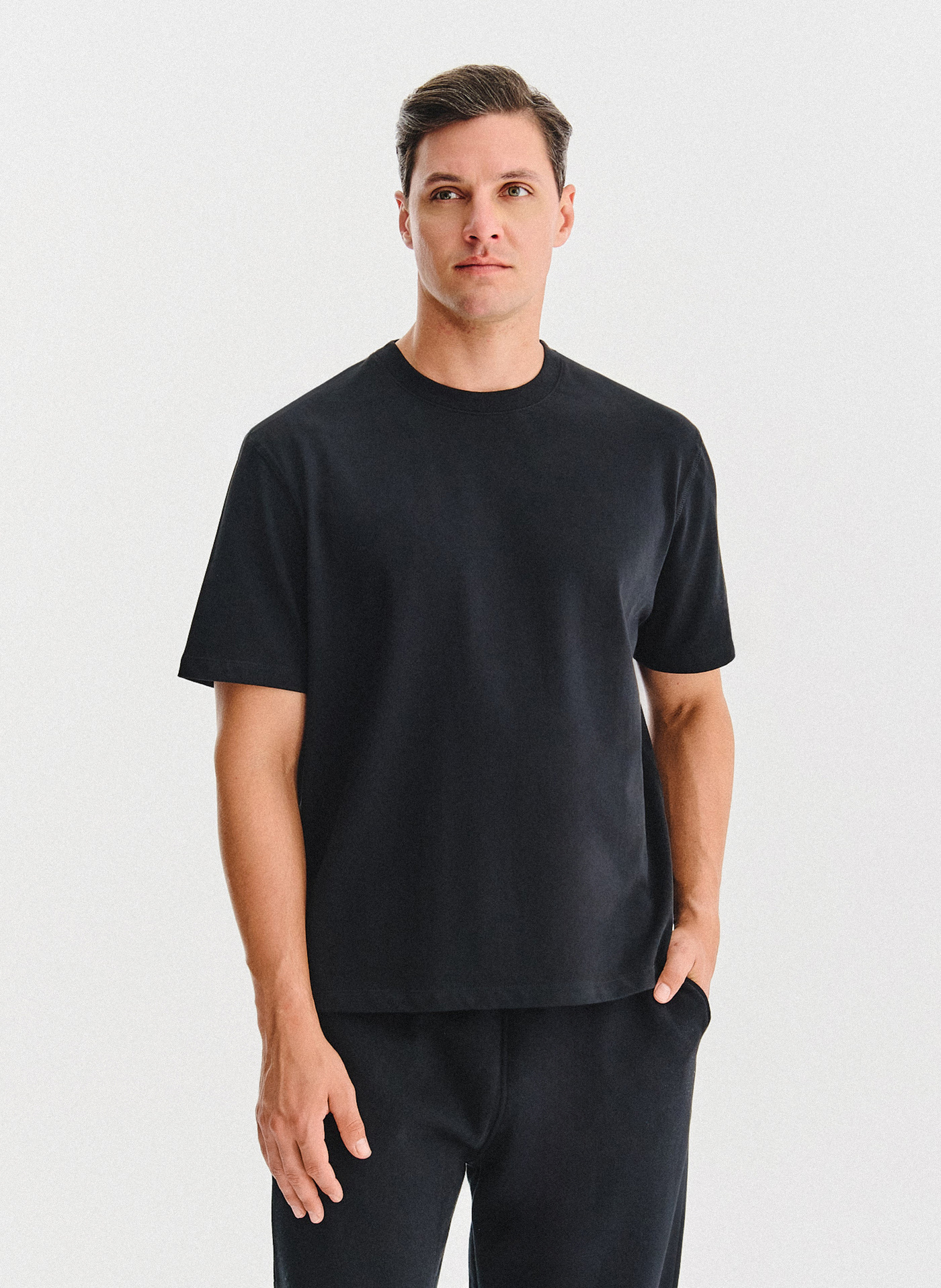 PAKO LORENTE - Czarny t-shirt oversize - Pako Lorente