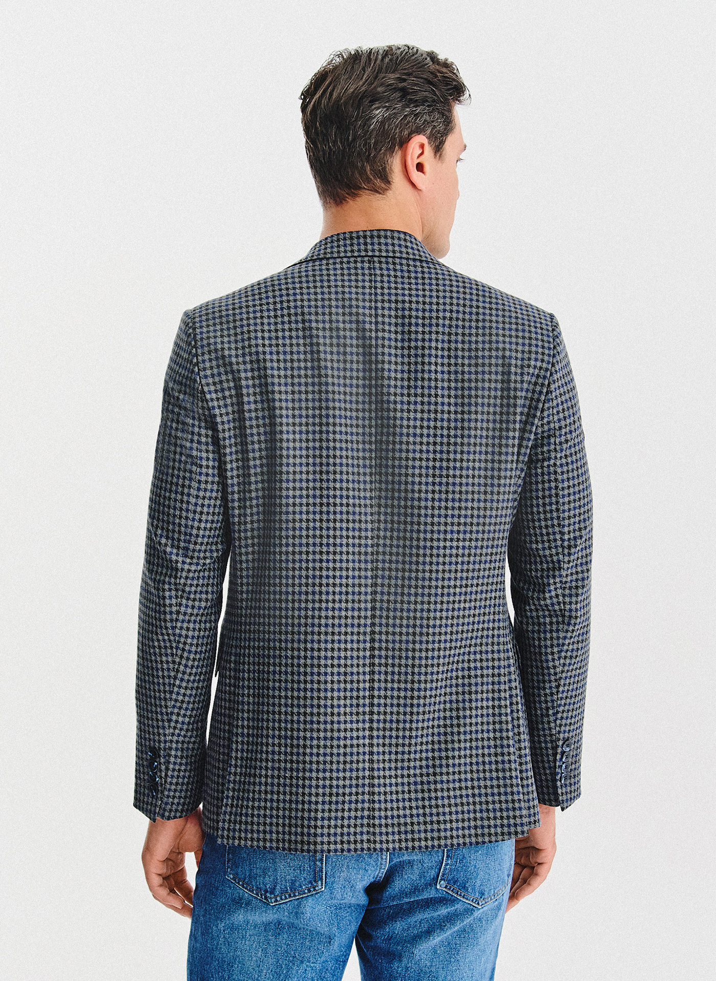 Granatowa marynarka w drobną kratę - Pako Lorente