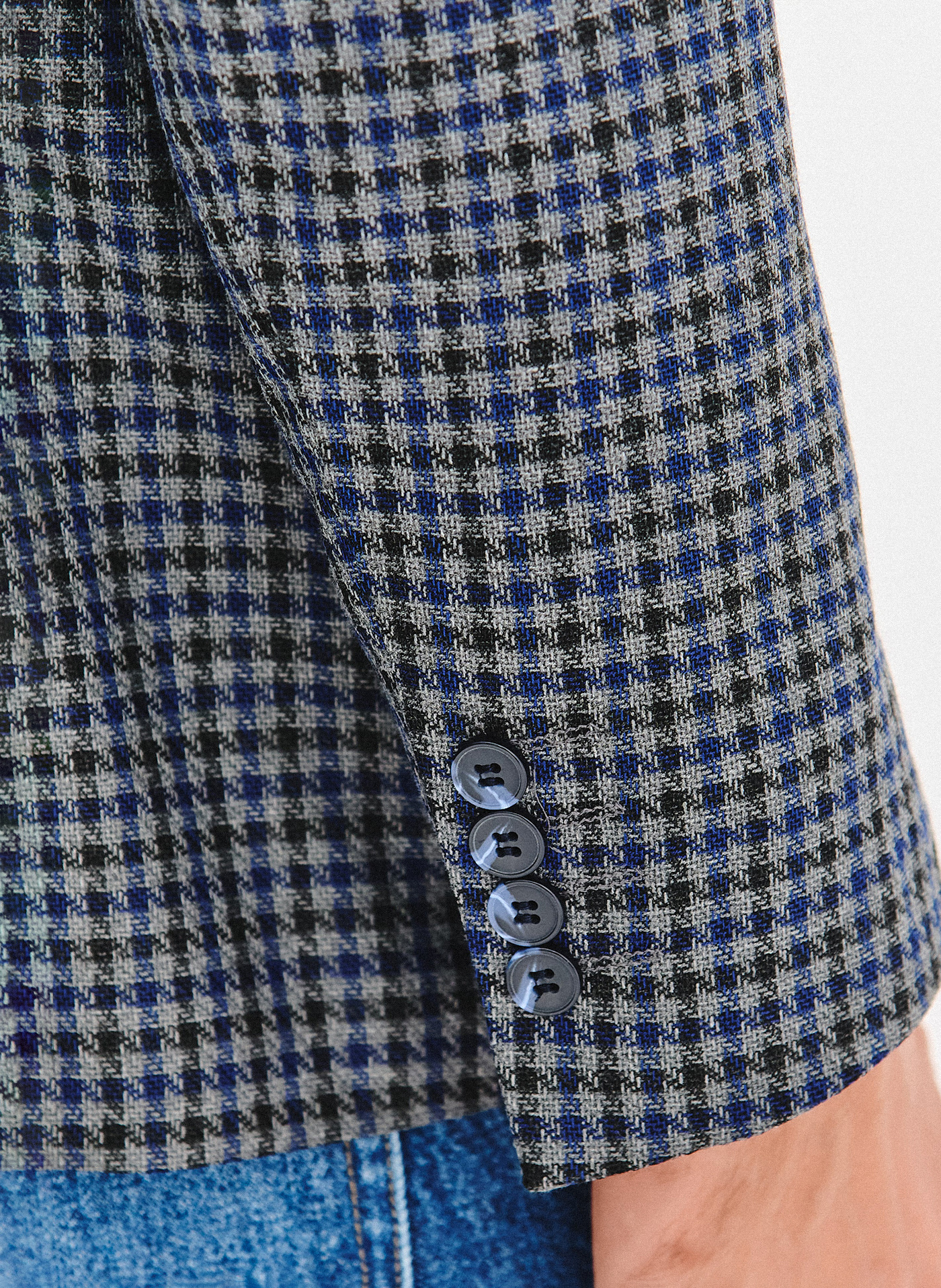 Granatowa marynarka w drobną kratę - Pako Lorente