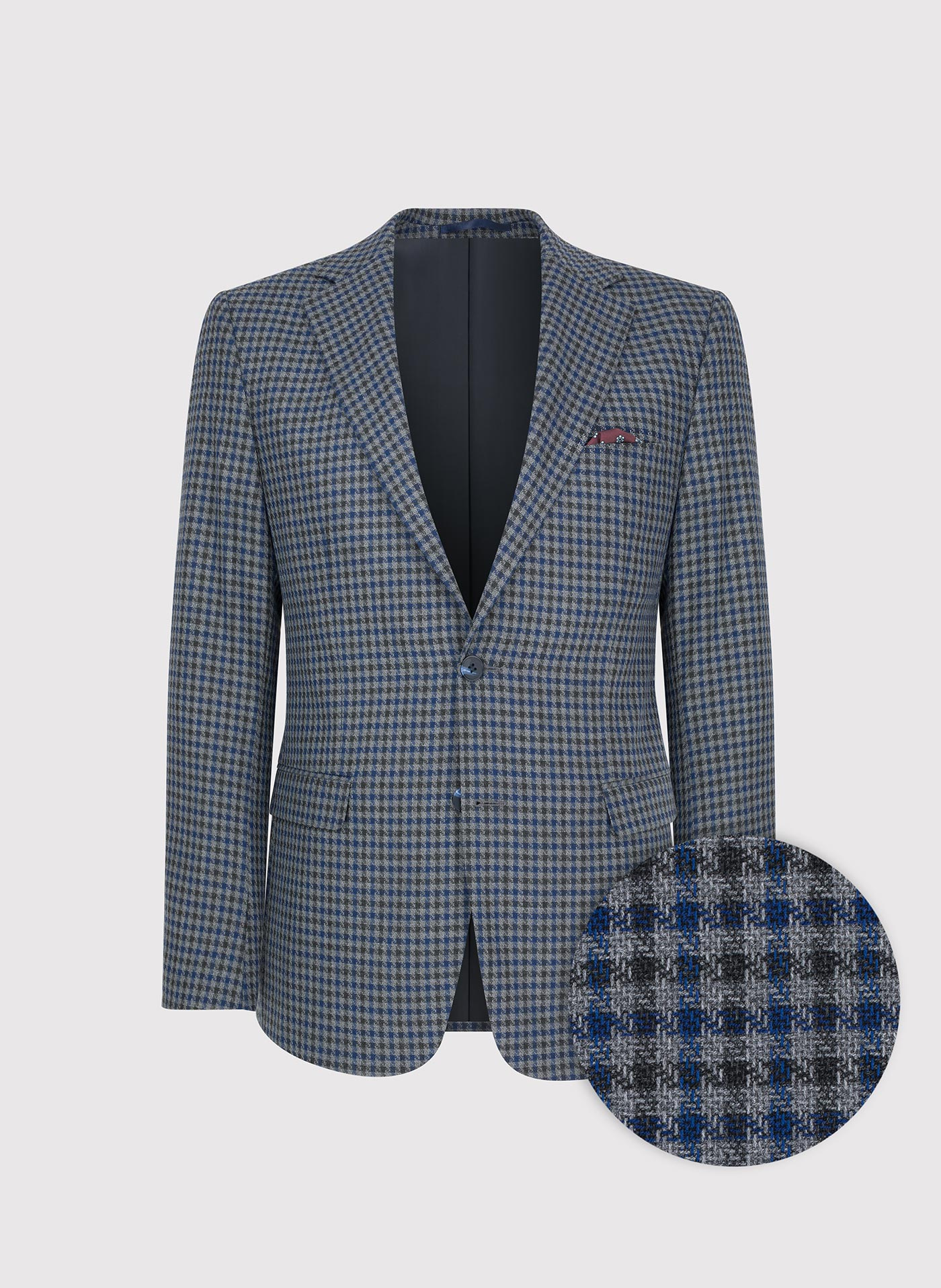 Granatowa marynarka w drobną kratę - Pako Lorente