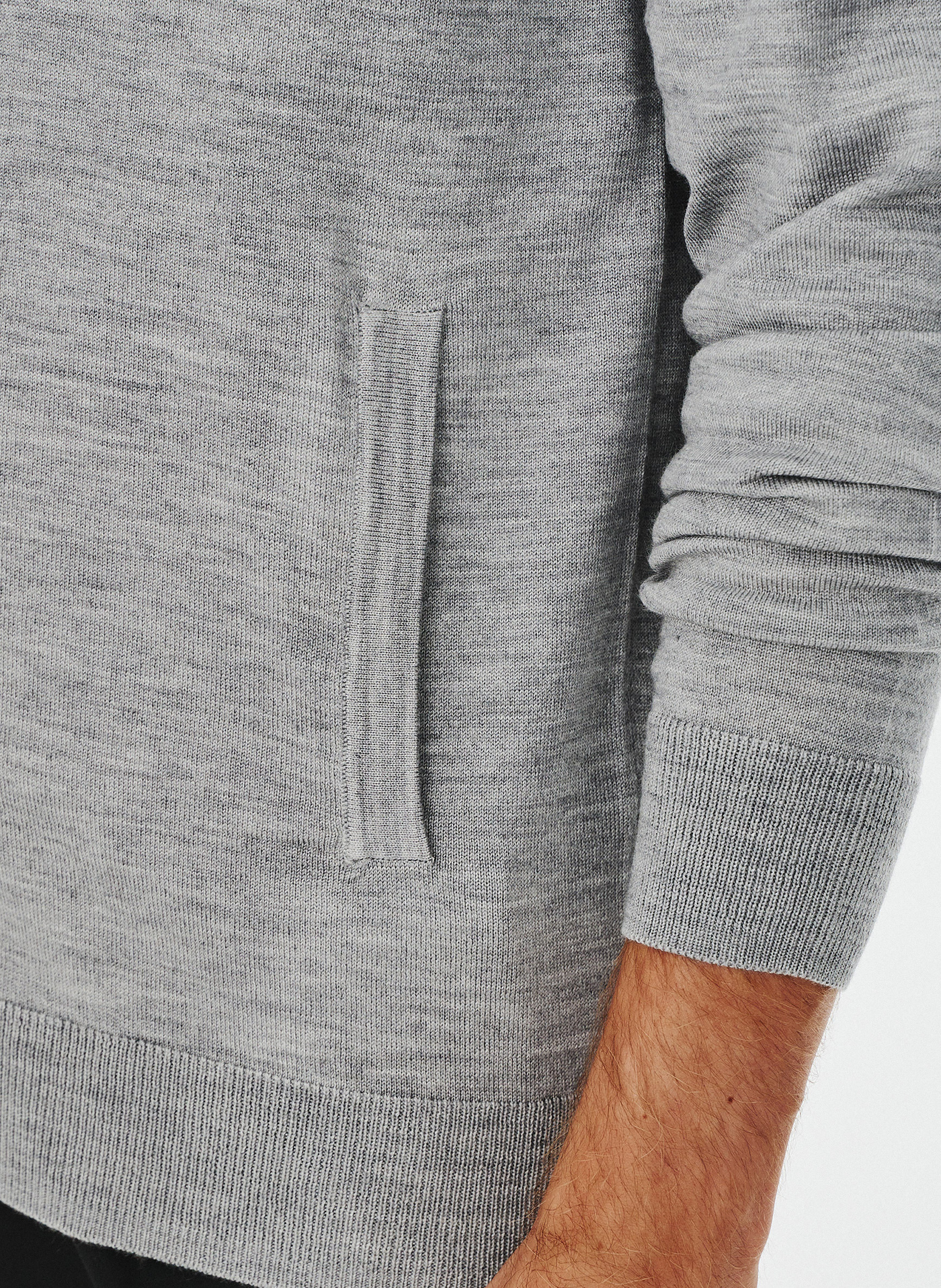 Męski rozpinany sweter w szarym kolorze - Pako Lorente