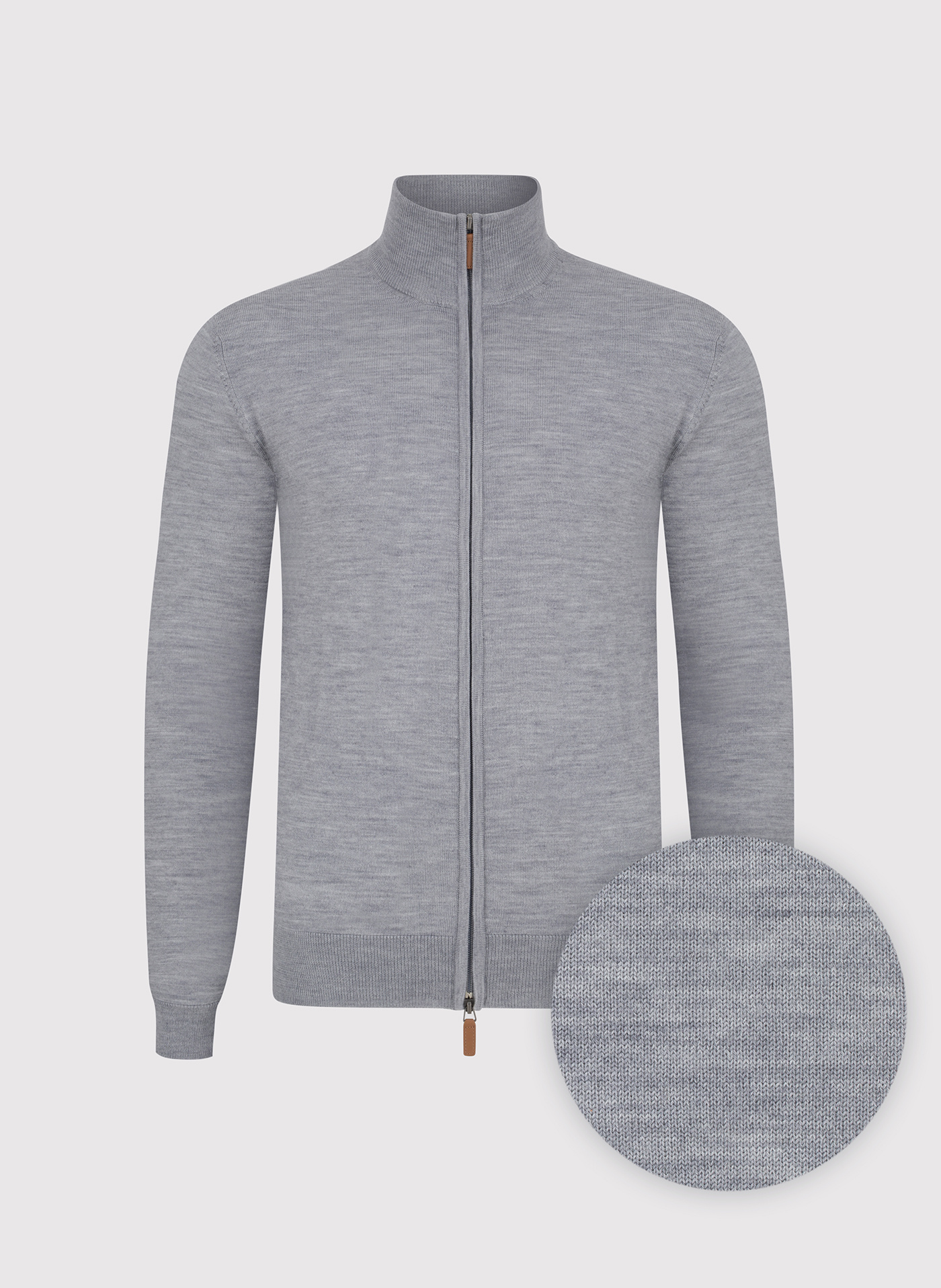 Męski rozpinany sweter w szarym kolorze - Pako Lorente