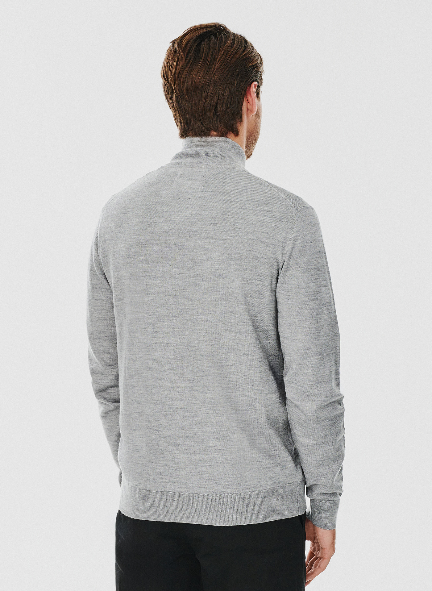 Męski rozpinany sweter w szarym kolorze - Pako Lorente