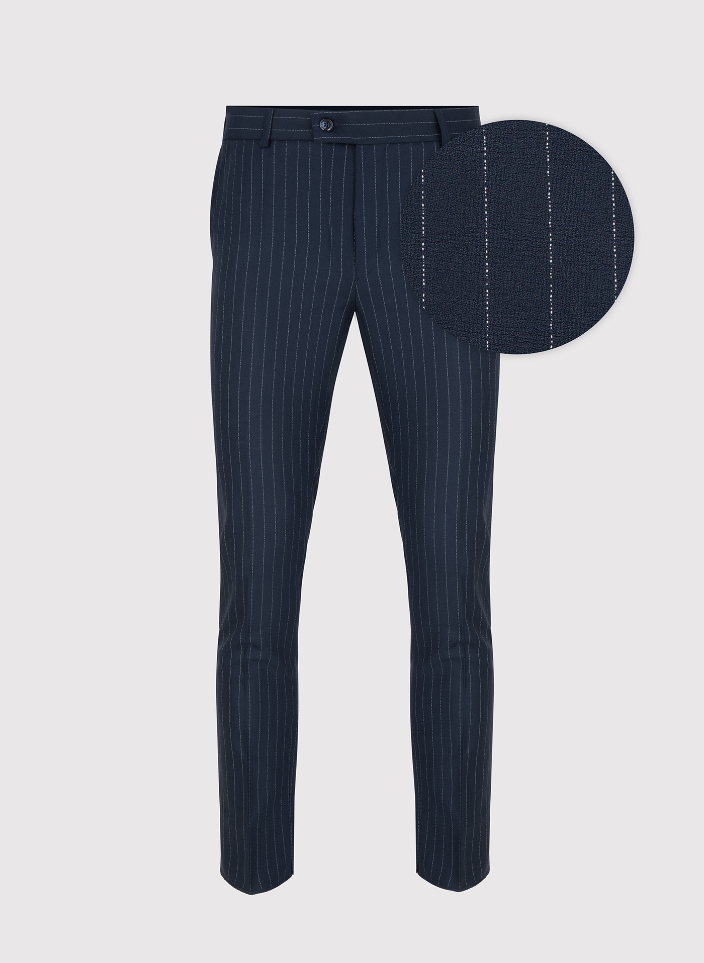Spodnie garniturowe w kolorze granatowym w prążek - Pako Lorente