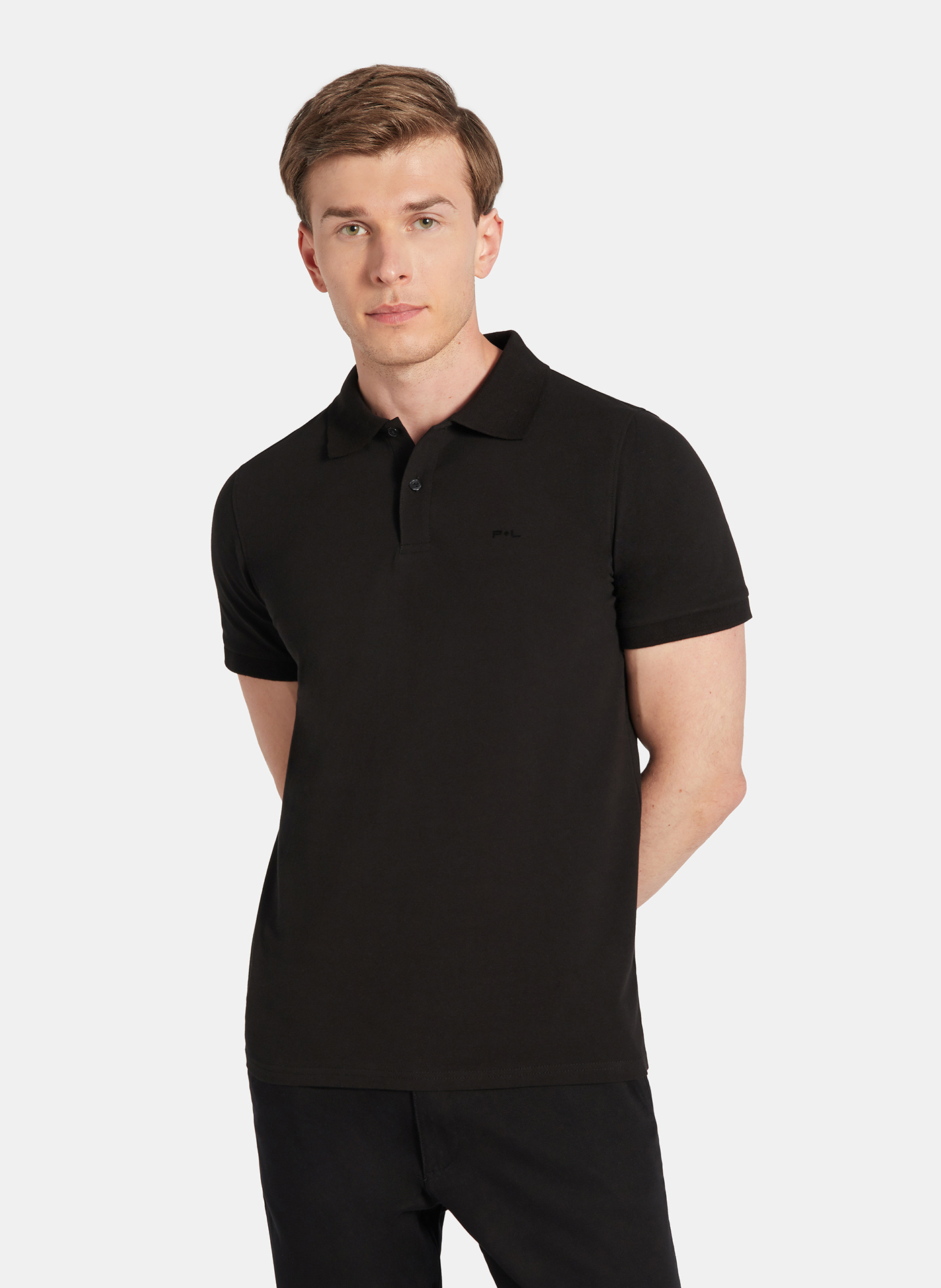 PAKO LORENTE - T-shirt polo w czarnym kolorze - Pako Lorente