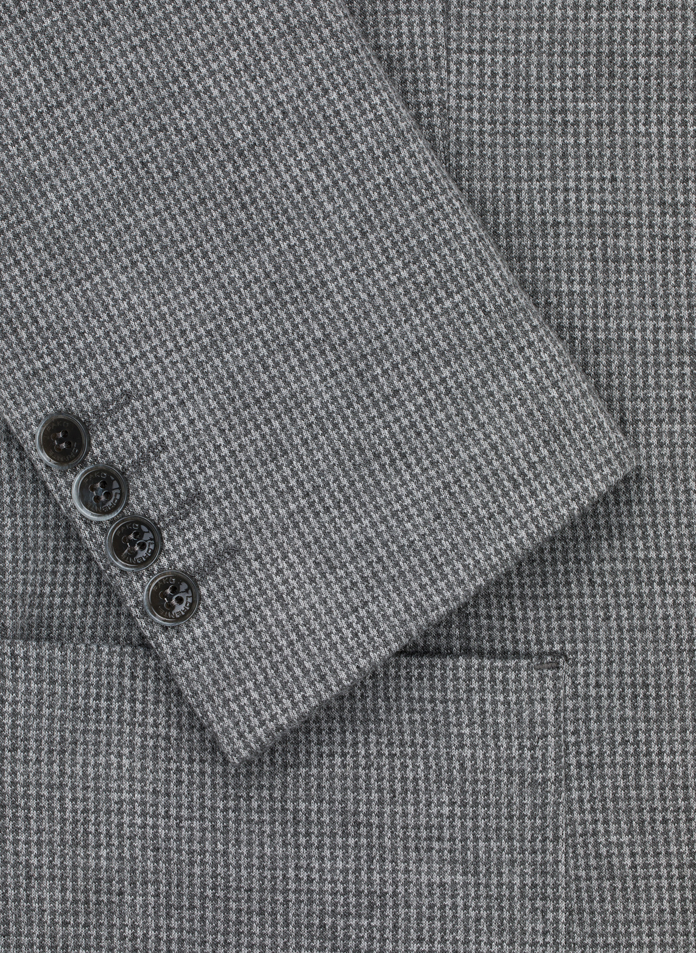 PAKO LORENTE - Szara marynarka w pepitkę z dzianiny - Pako Lorente