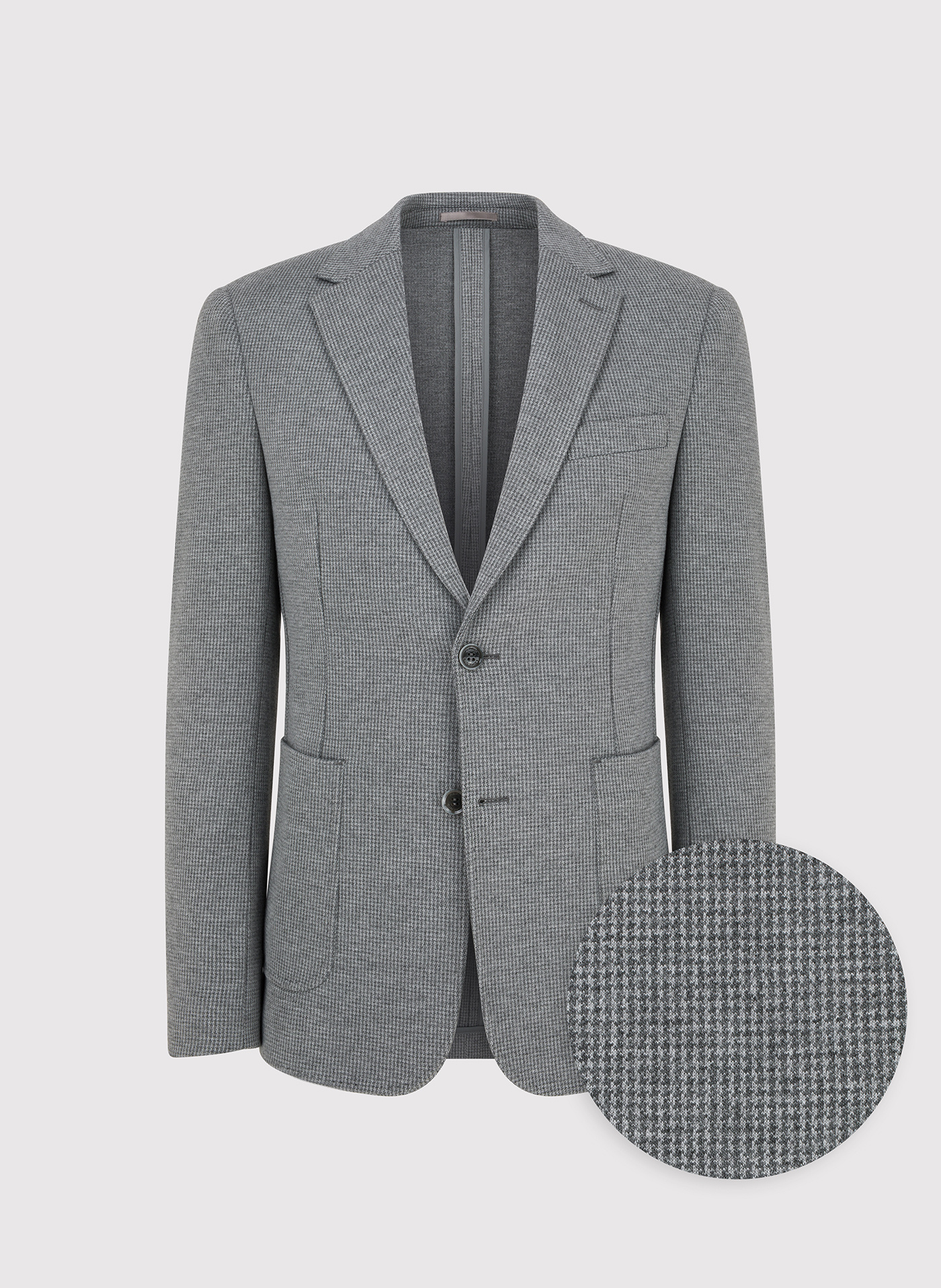 PAKO LORENTE - Szara marynarka w pepitkę z dzianiny - Pako Lorente