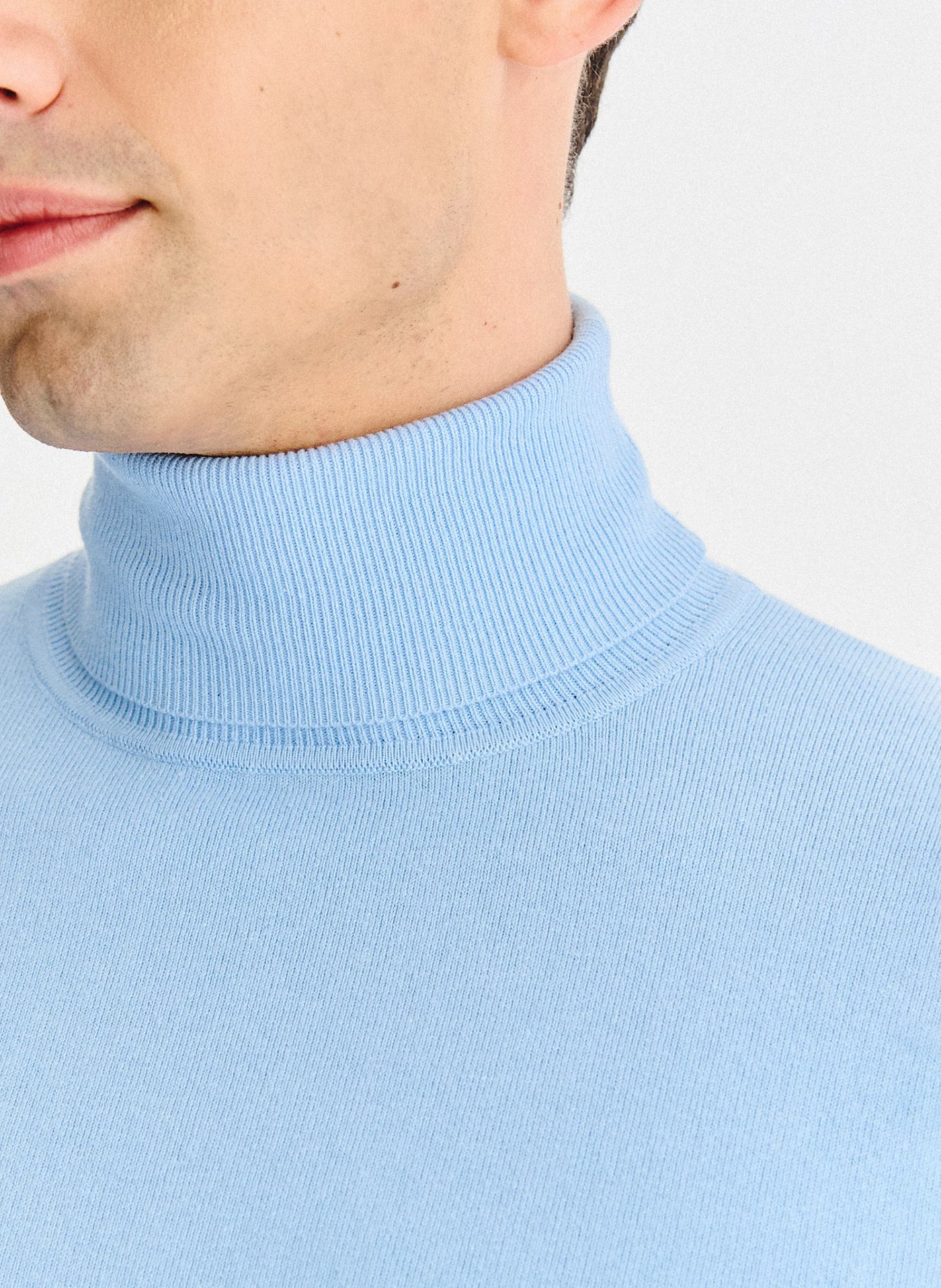 PAKO LORENTE - Jasnoniebieski gładki golf męski - Pako Lorente