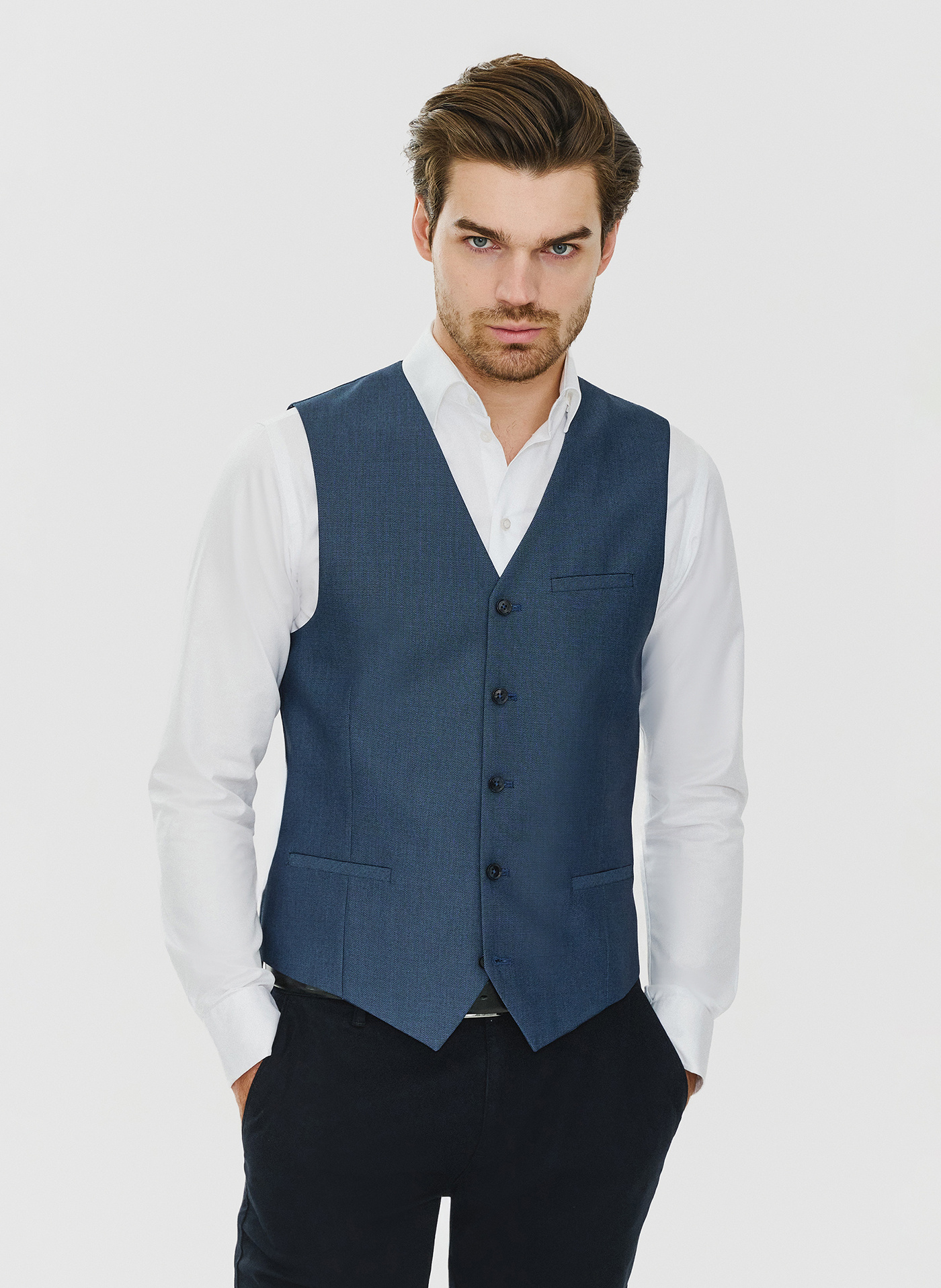 Granatowa kamizelka męska - Pako Lorente