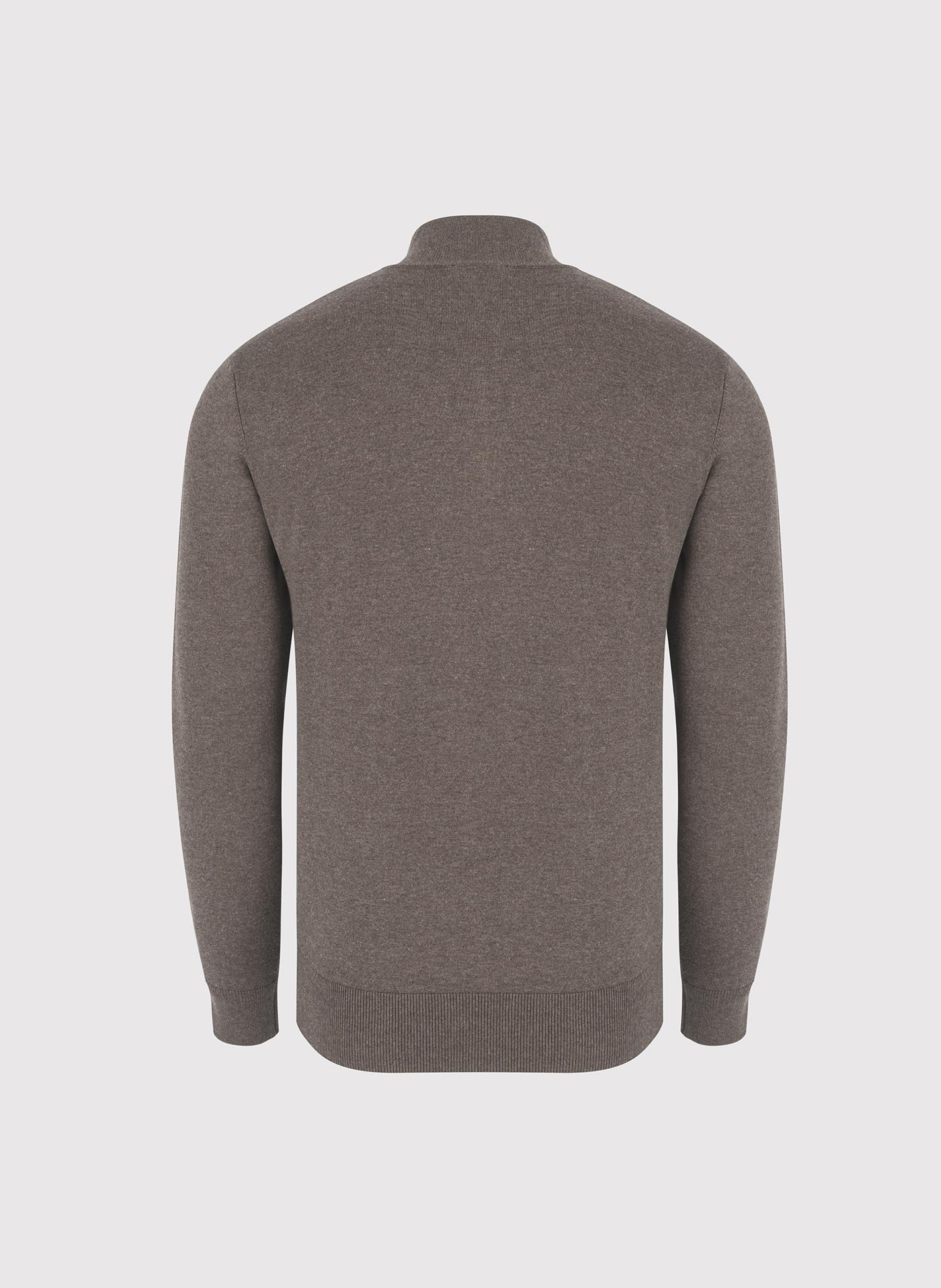 Brązowy sweter z rozpinaną stójką - Pako Lorente