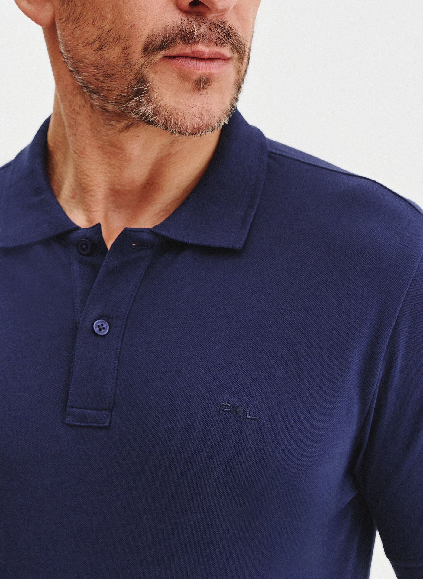 PAKO LORENTE - Granatowy gładki t-shirt polo - Pako Lorente