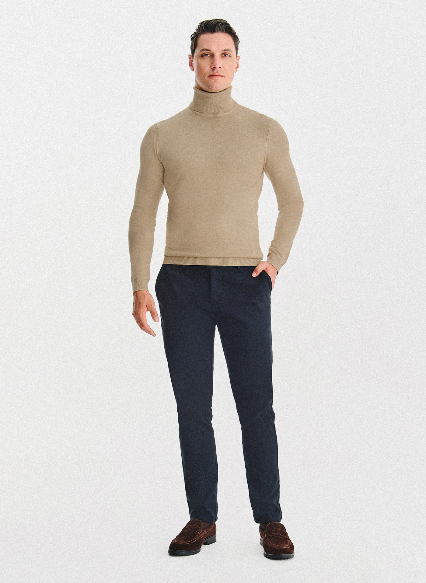 PAKO LORENTE - Golf męski w beżowym kolorze - Pako Lorente