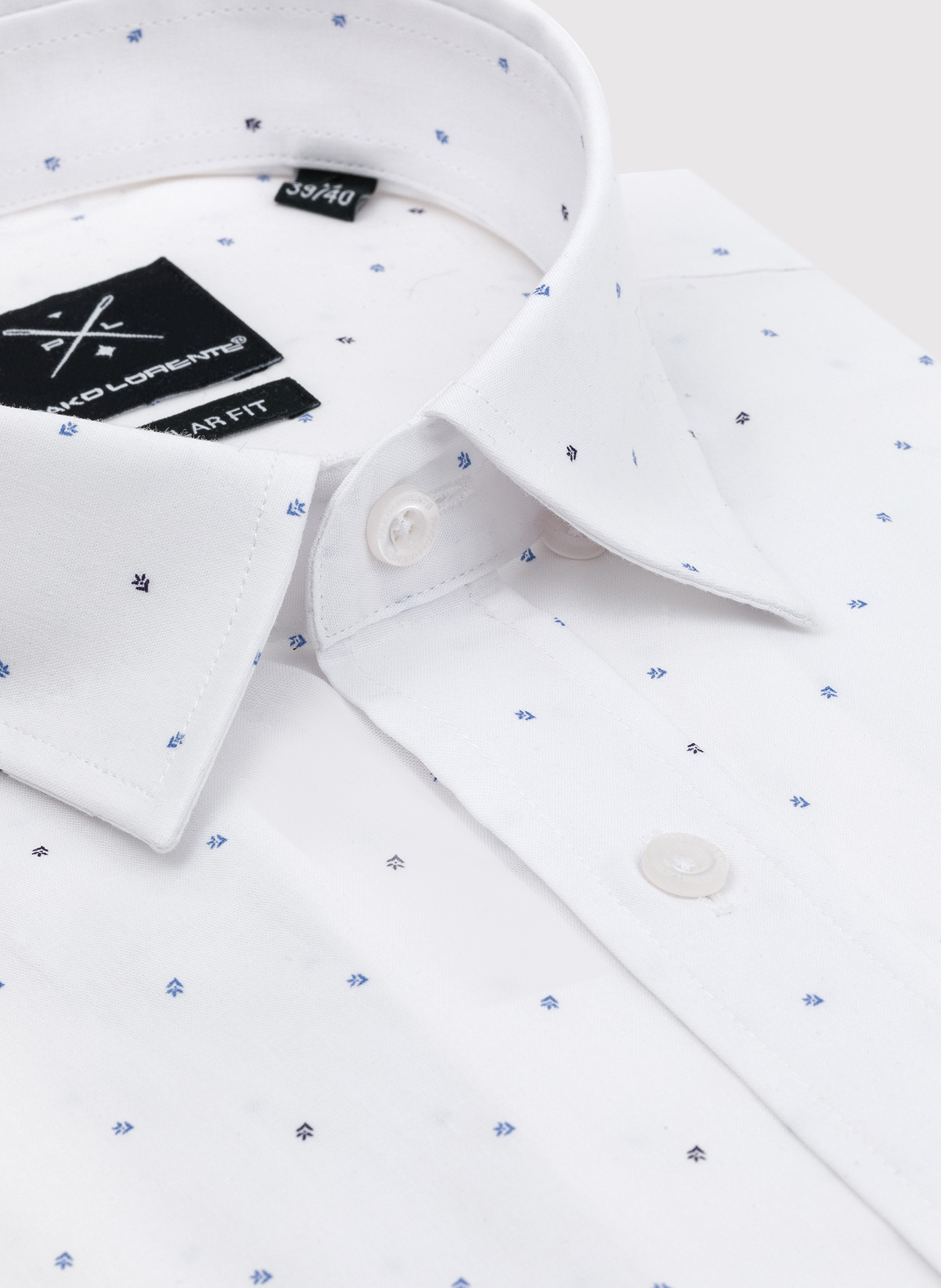 Biała koszula w mikrowzór - Pako Lorente