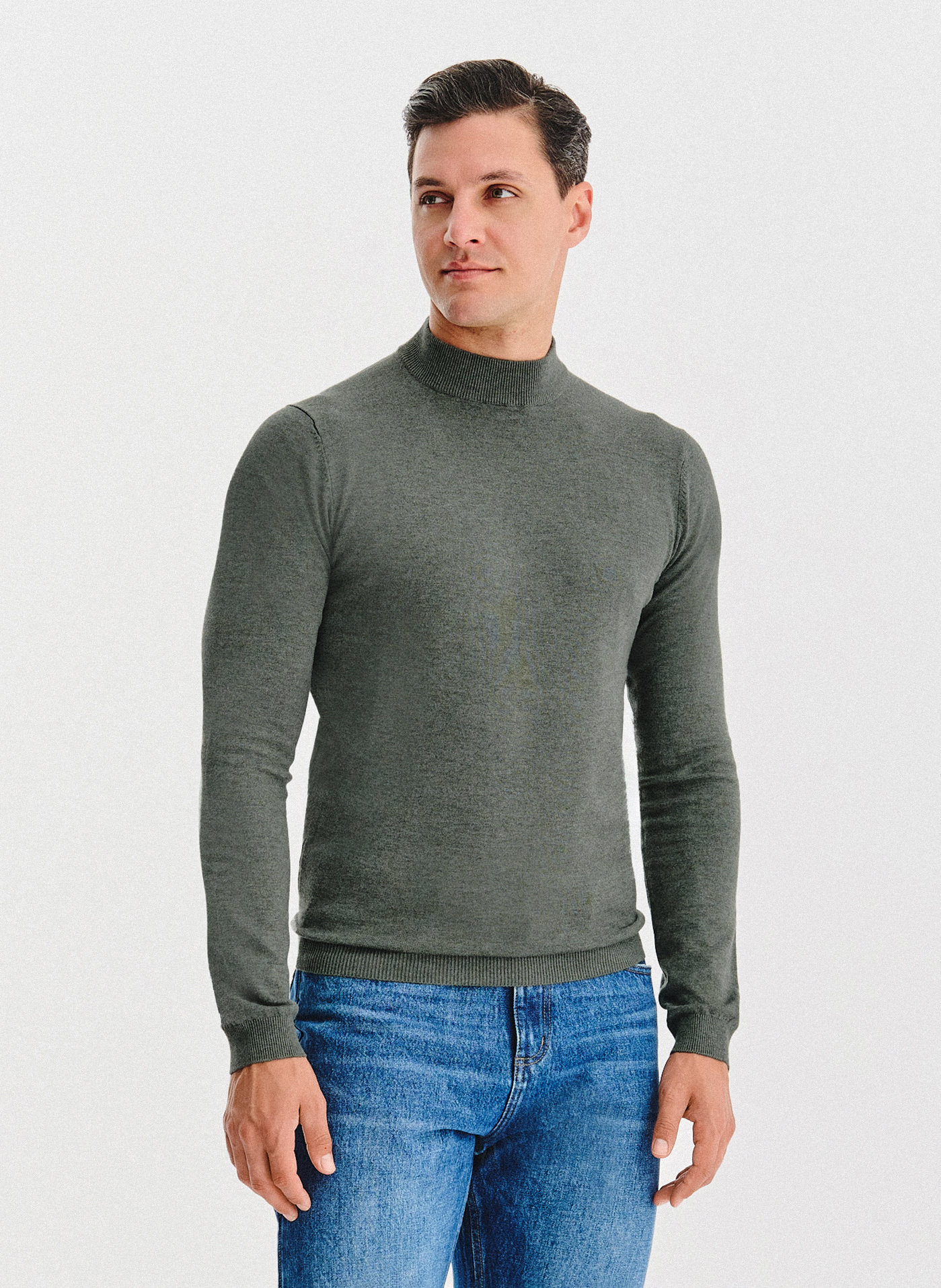 PAKO LORENTE - Półgolf męski w zielonym kolorze - Pako Lorente