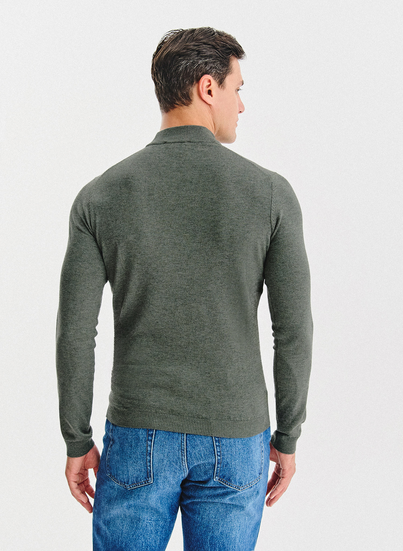 PAKO LORENTE - Półgolf męski w zielonym kolorze - Pako Lorente