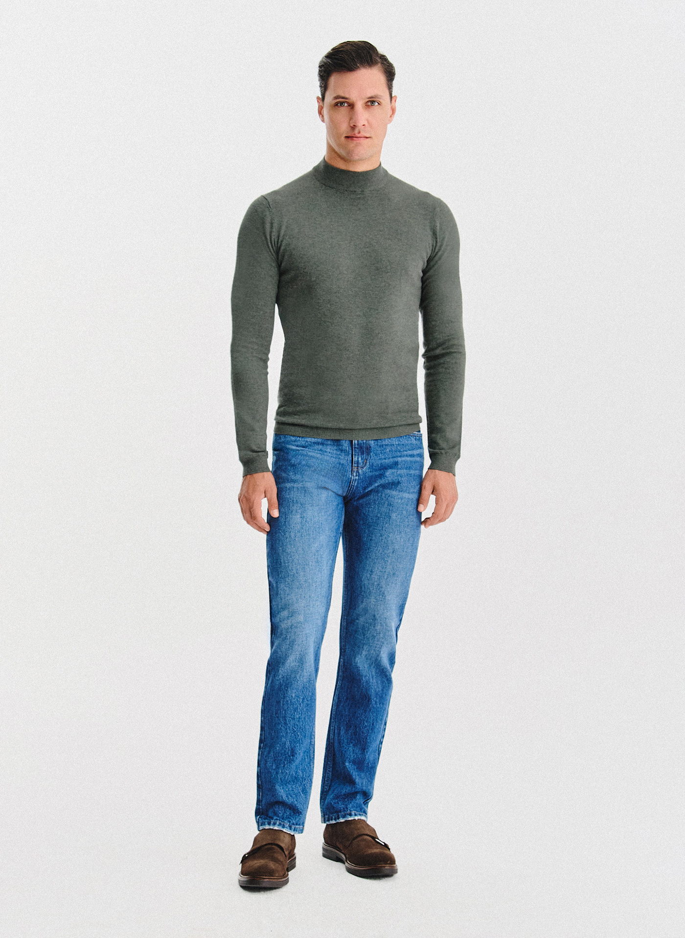 PAKO LORENTE - Półgolf męski w zielonym kolorze - Pako Lorente