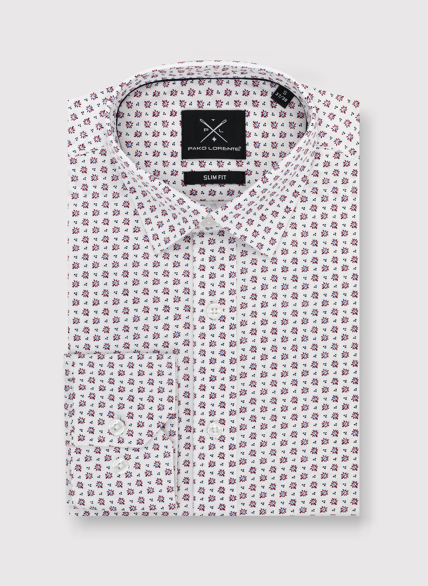 Męska koszula w subtelny wzór P24SF-1X-025-B-S - Pako Lorente - Pako Lorente